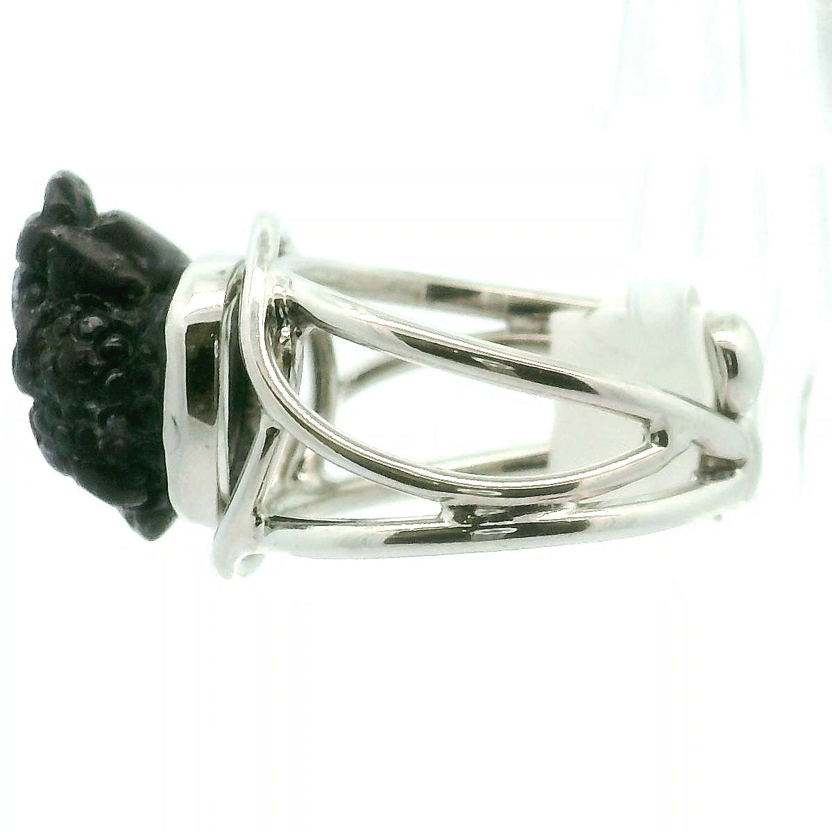Storm Euphoralite Money Toad Cuff Ring .925 Silver for Stress Relief and Weathering any Storm