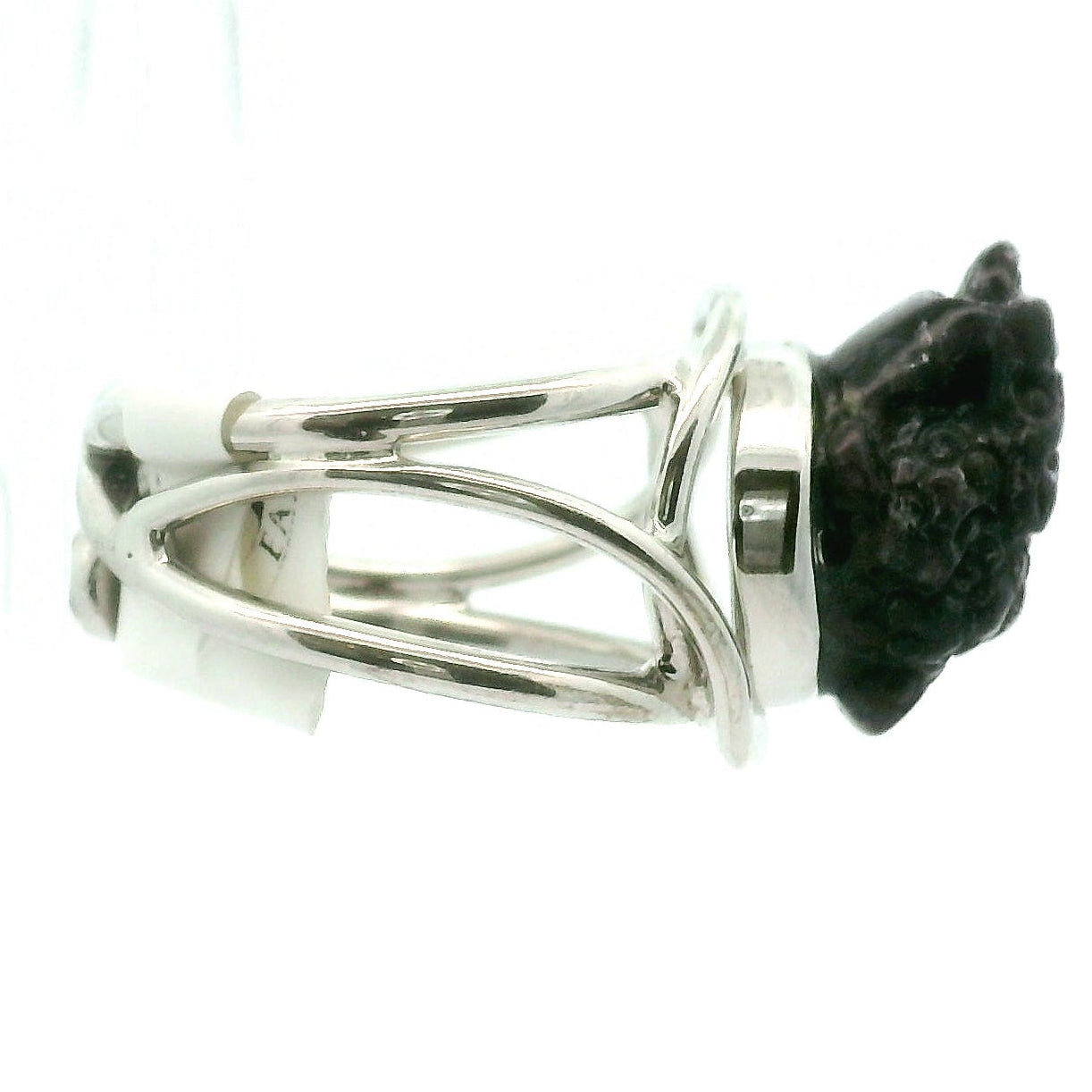 Storm Euphoralite Money Toad Cuff Ring .925 Silver for Stress Relief and Weathering any Storm