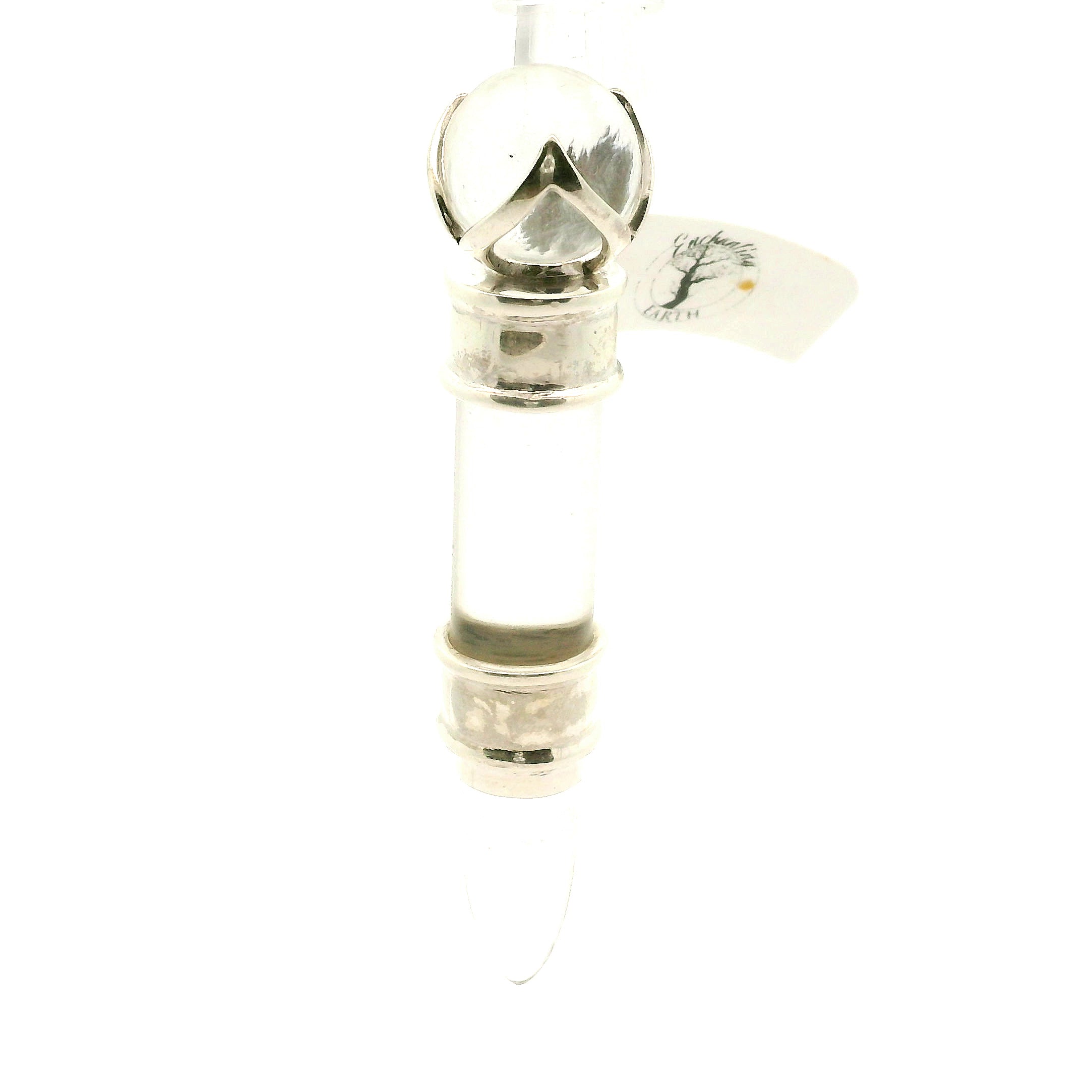 Himalayan Clear Quartz Wandlet .925 Silver for Amplifying Intentions and Manifestion
