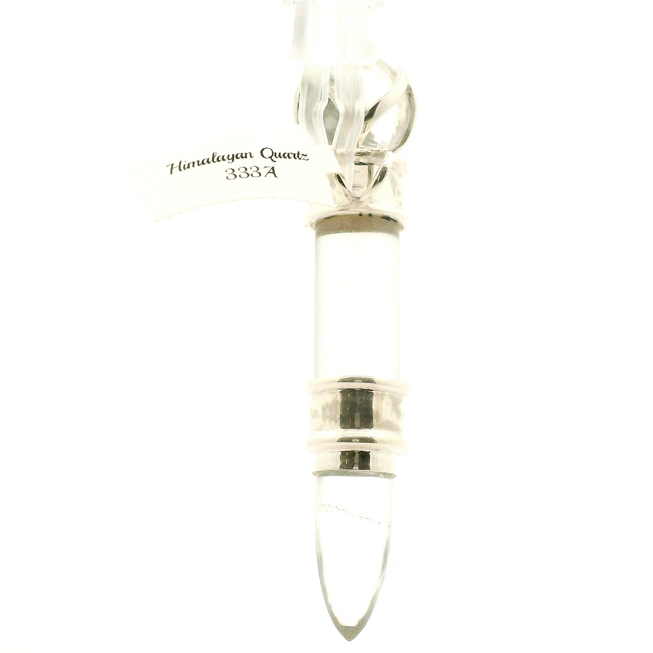 Himalayan Clear Quartz Wandlet .925 Silver for Amplifying Intentions and Manifestion