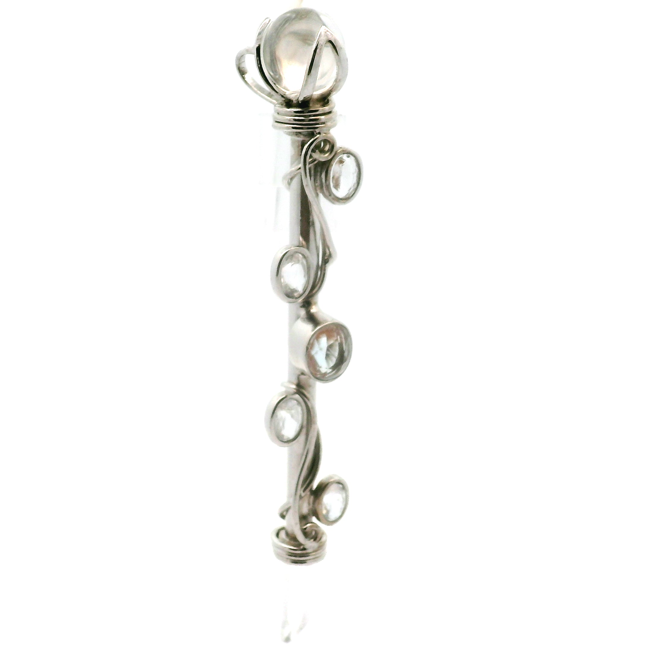 Malagasy Moonstone Wandlet .925 Silver for New Beginnings, Protection and Manifestation