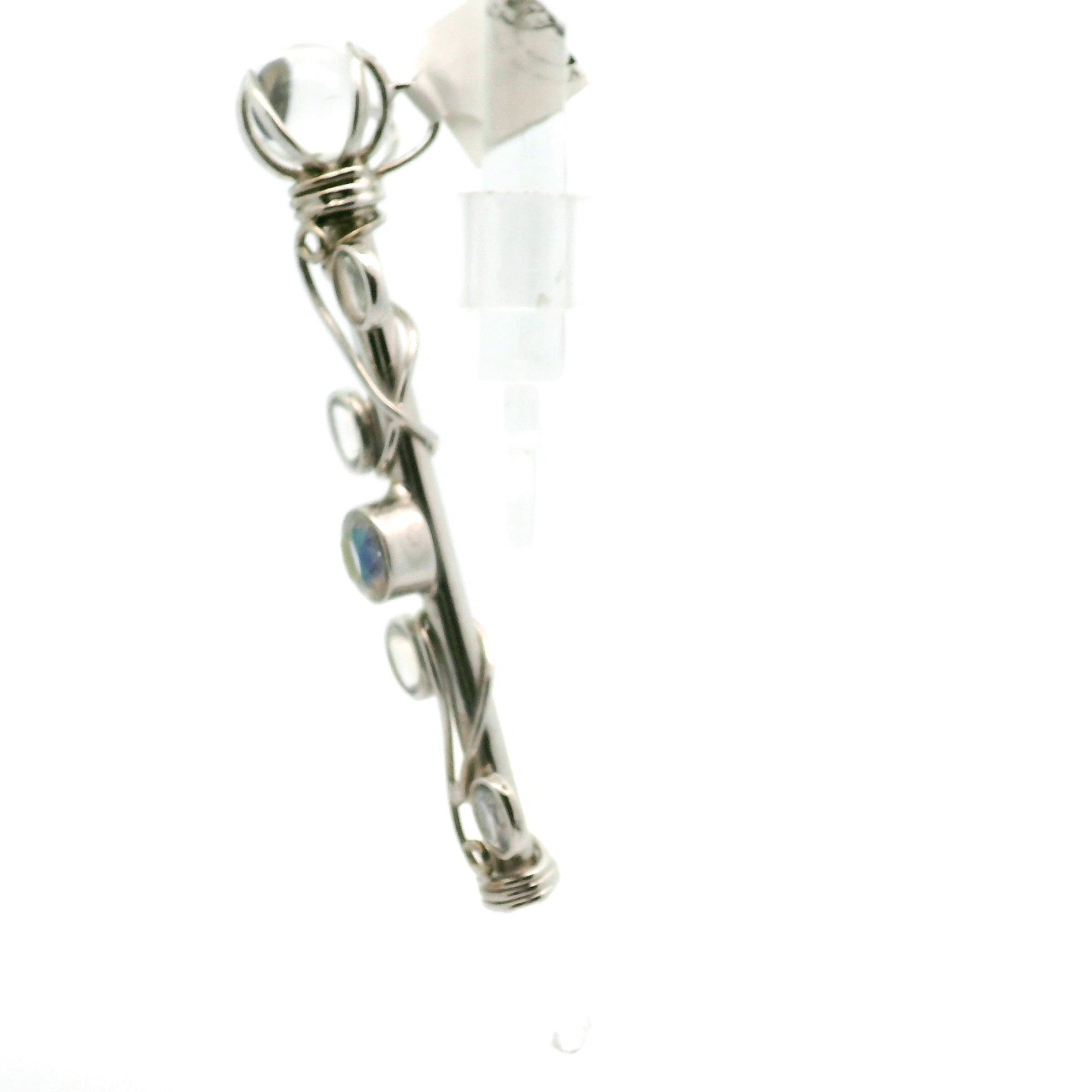 Malagasy Moonstone Wandlet .925 Silver for New Beginnings, Protection and Manifestation