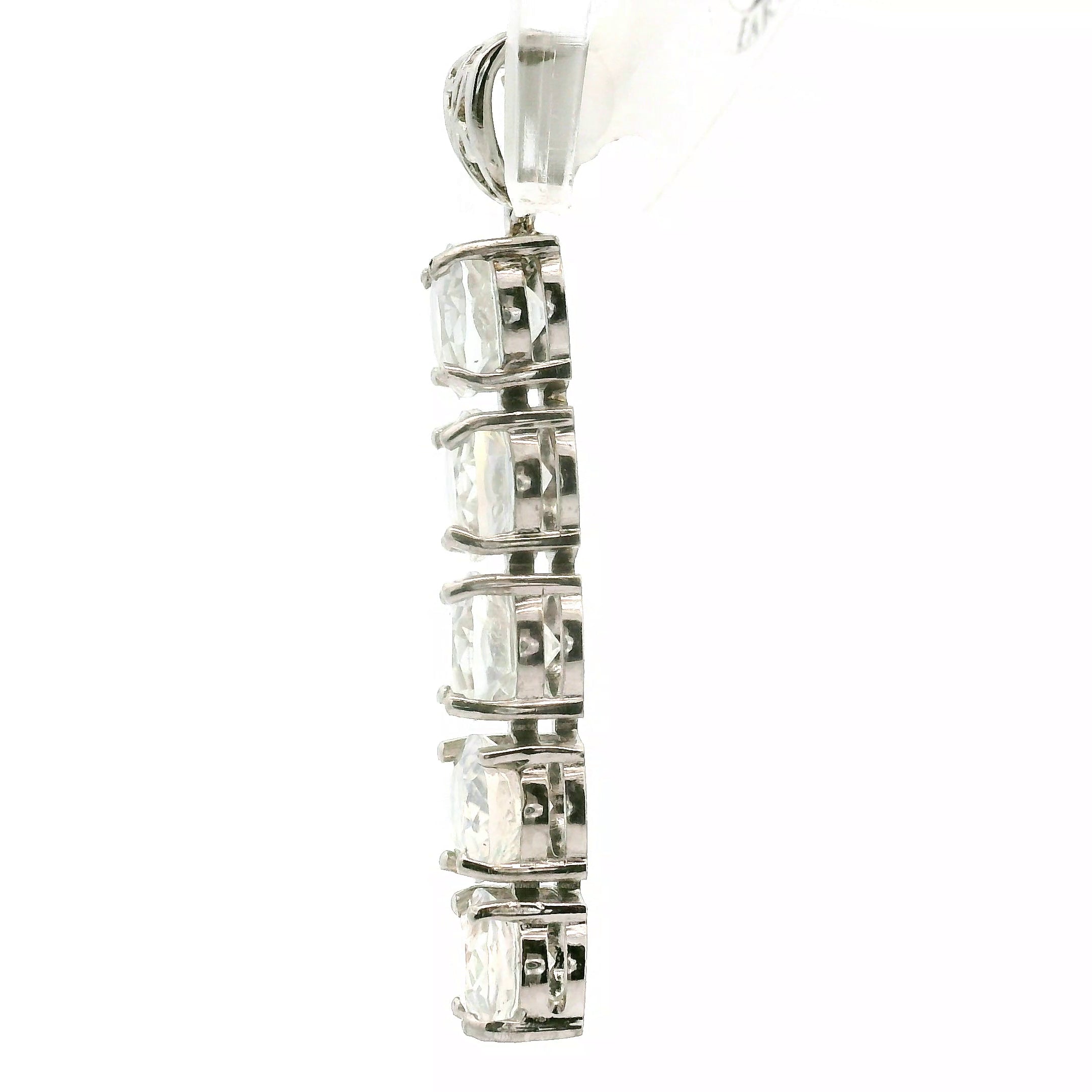 Malagasy Moonstone Multi-stone Oval Stacker Pendant .925 Silver for Healing, Intention Setting and Manifesting your Desires