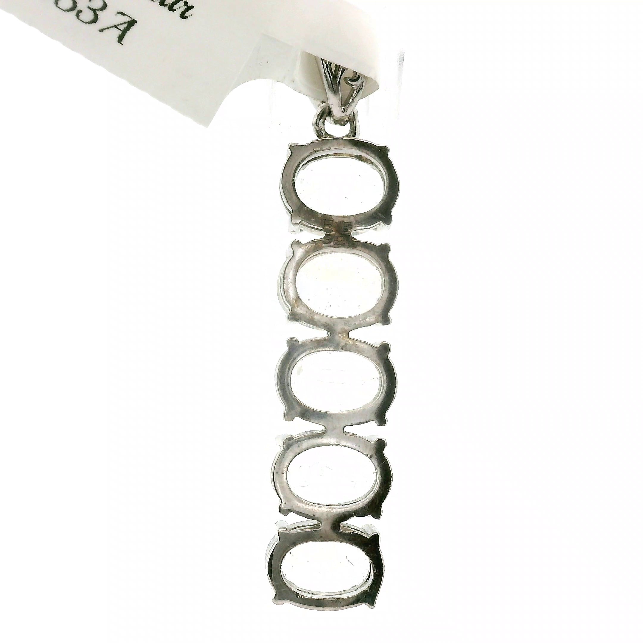 Malagasy Moonstone Multi-stone Oval Stacker Pendant .925 Silver for Healing, Intention Setting and Manifesting your Desires