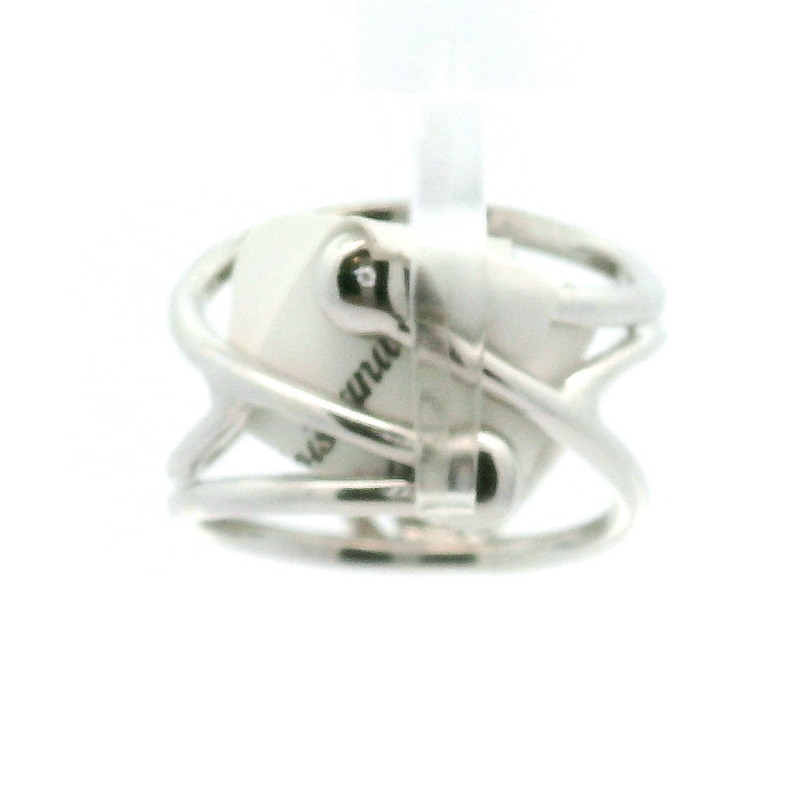 Moissanite Cuff Ring .925 Silver for Spiritual Evolution and Awakening