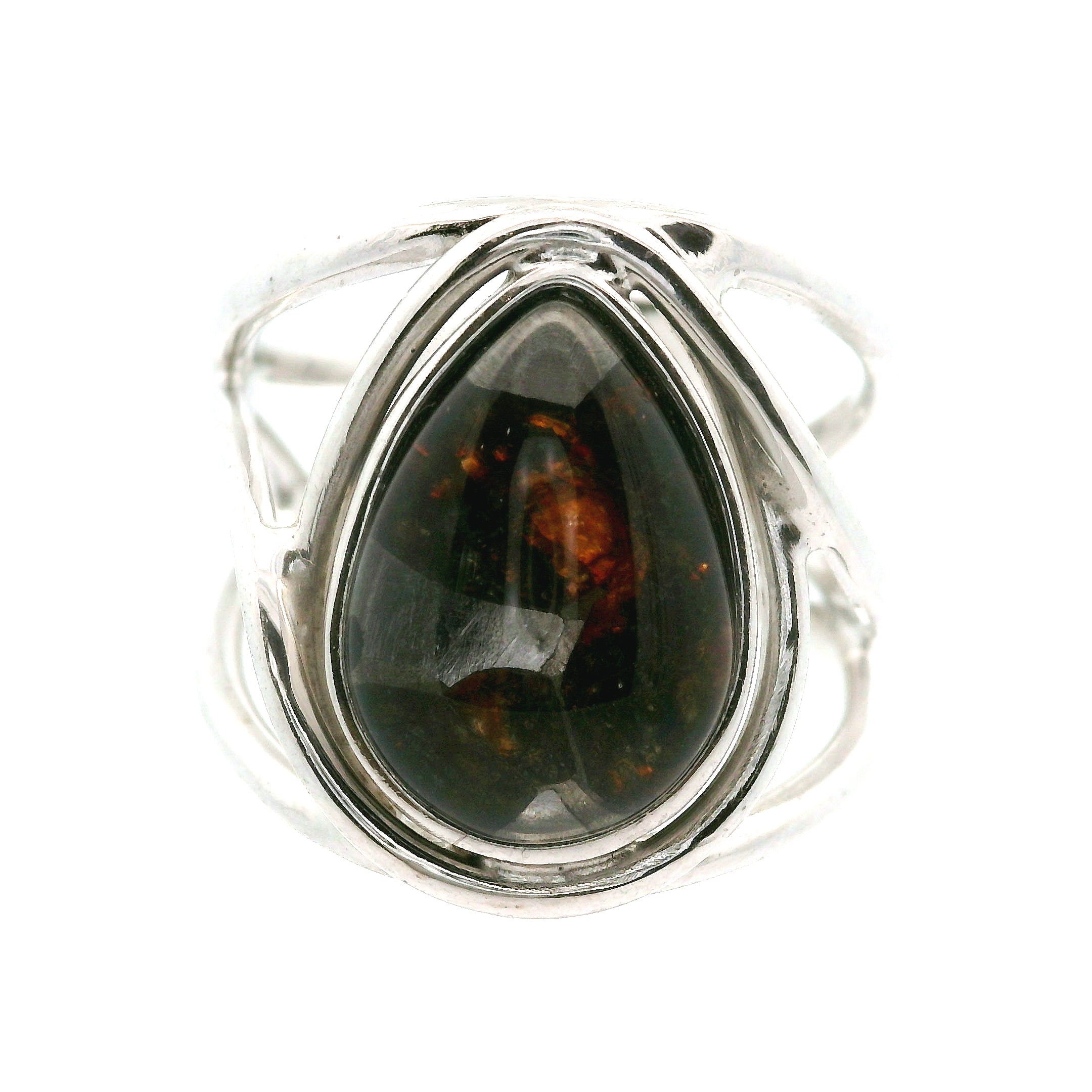 Meteorite Cuff Ring .925 Silver for Manifestation and Spiritual Awakening
