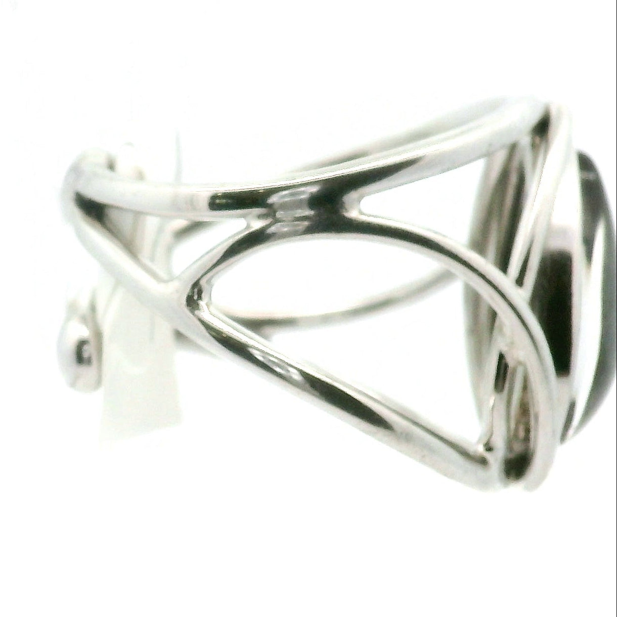 Meteorite Cuff Ring .925 Silver for Manifestation and Spiritual Awakening