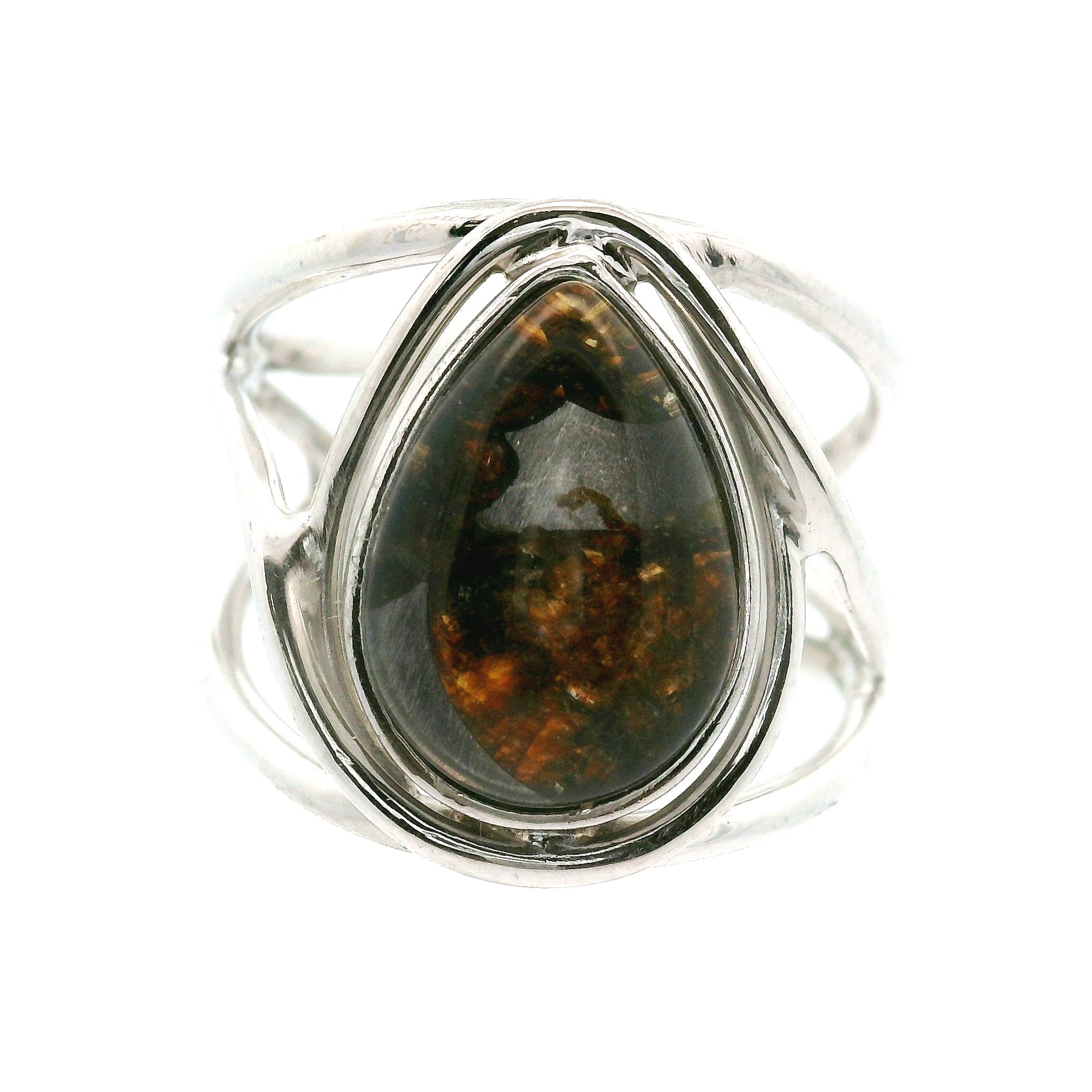 Meteorite Cuff Ring .925 Silver for Manifestation and Spiritual Awakening