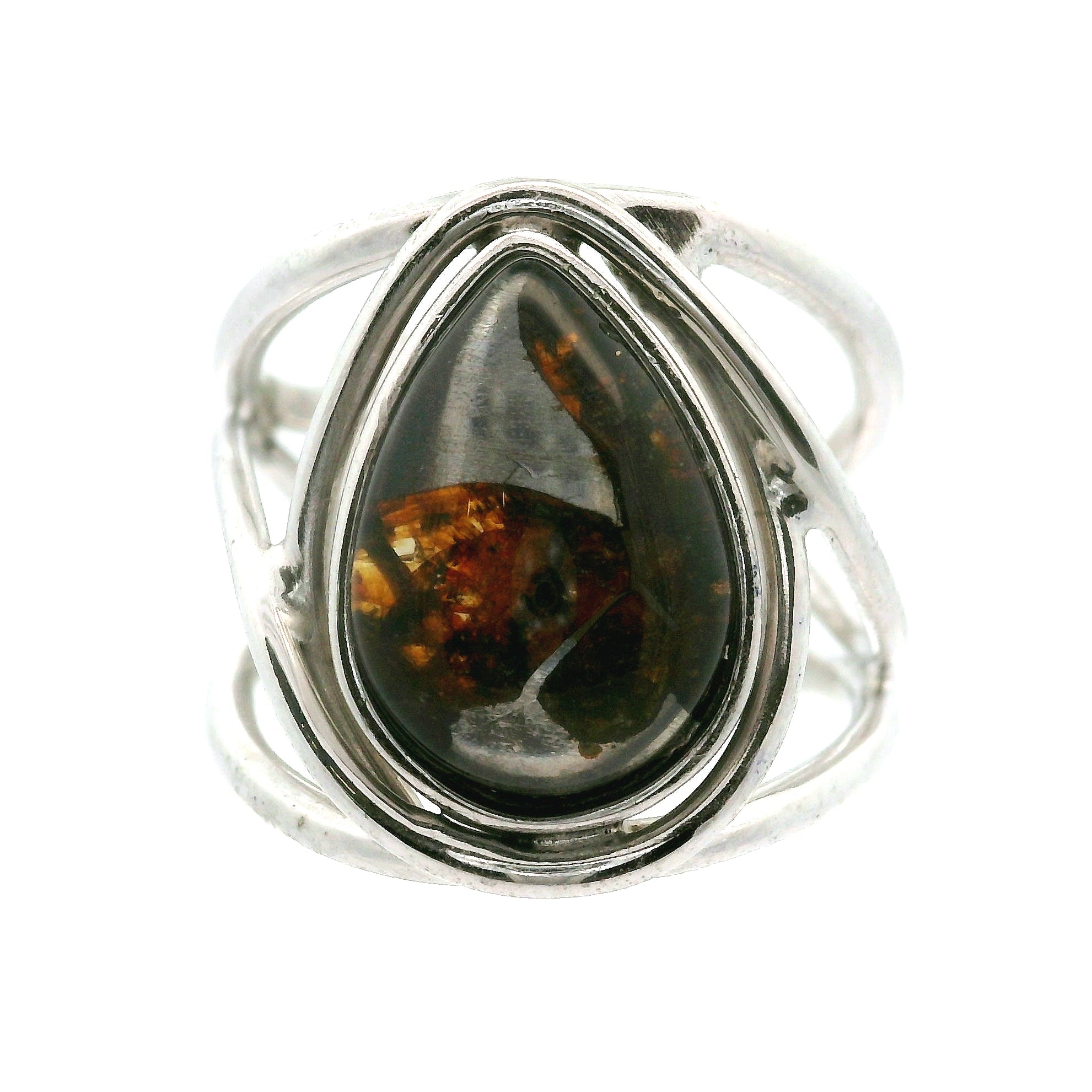 Meteorite Cuff Ring .925 Silver for Manifestation and Spiritual Awakening