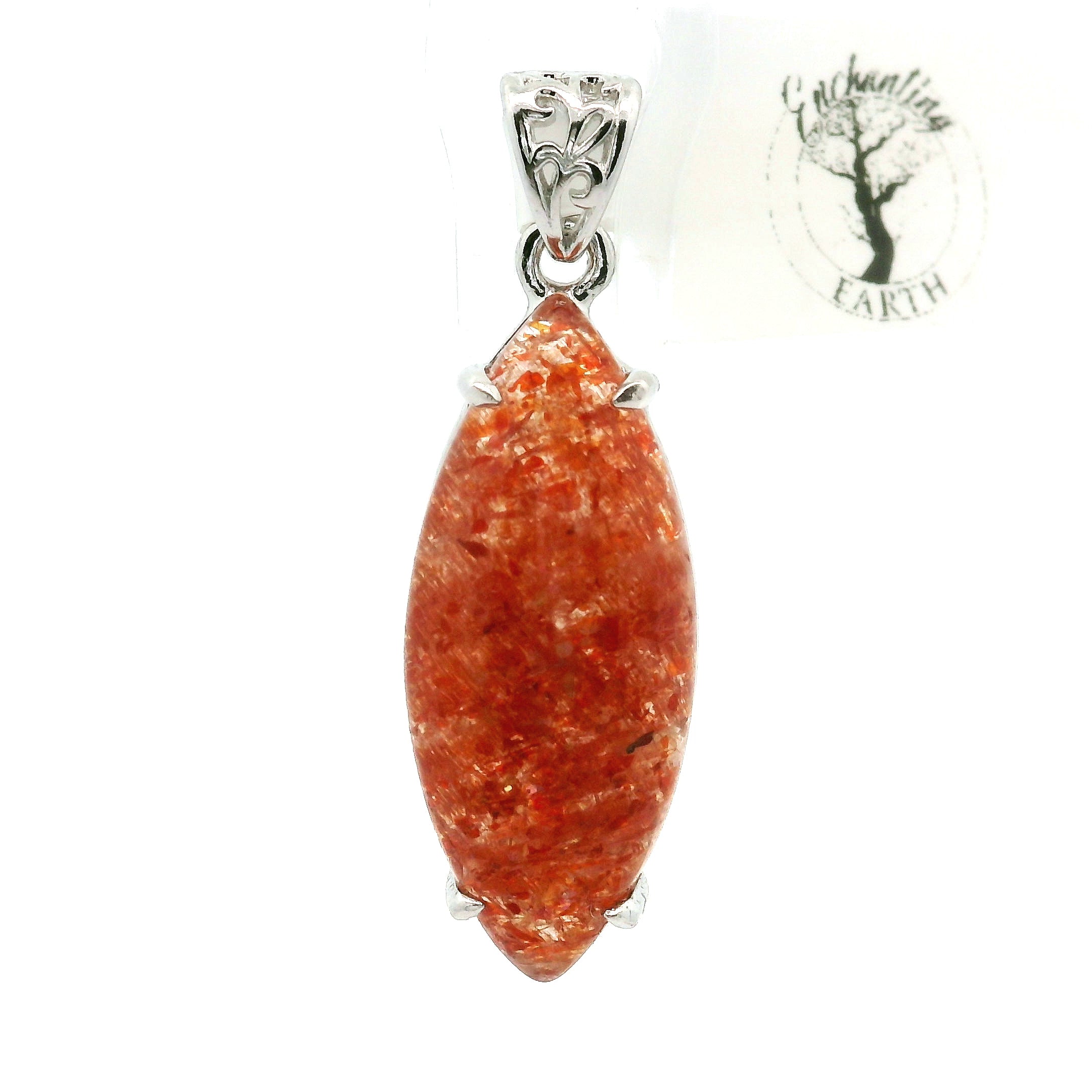 Sunstone Pendant .925 Silver for Confidence, Joy and Vitality
