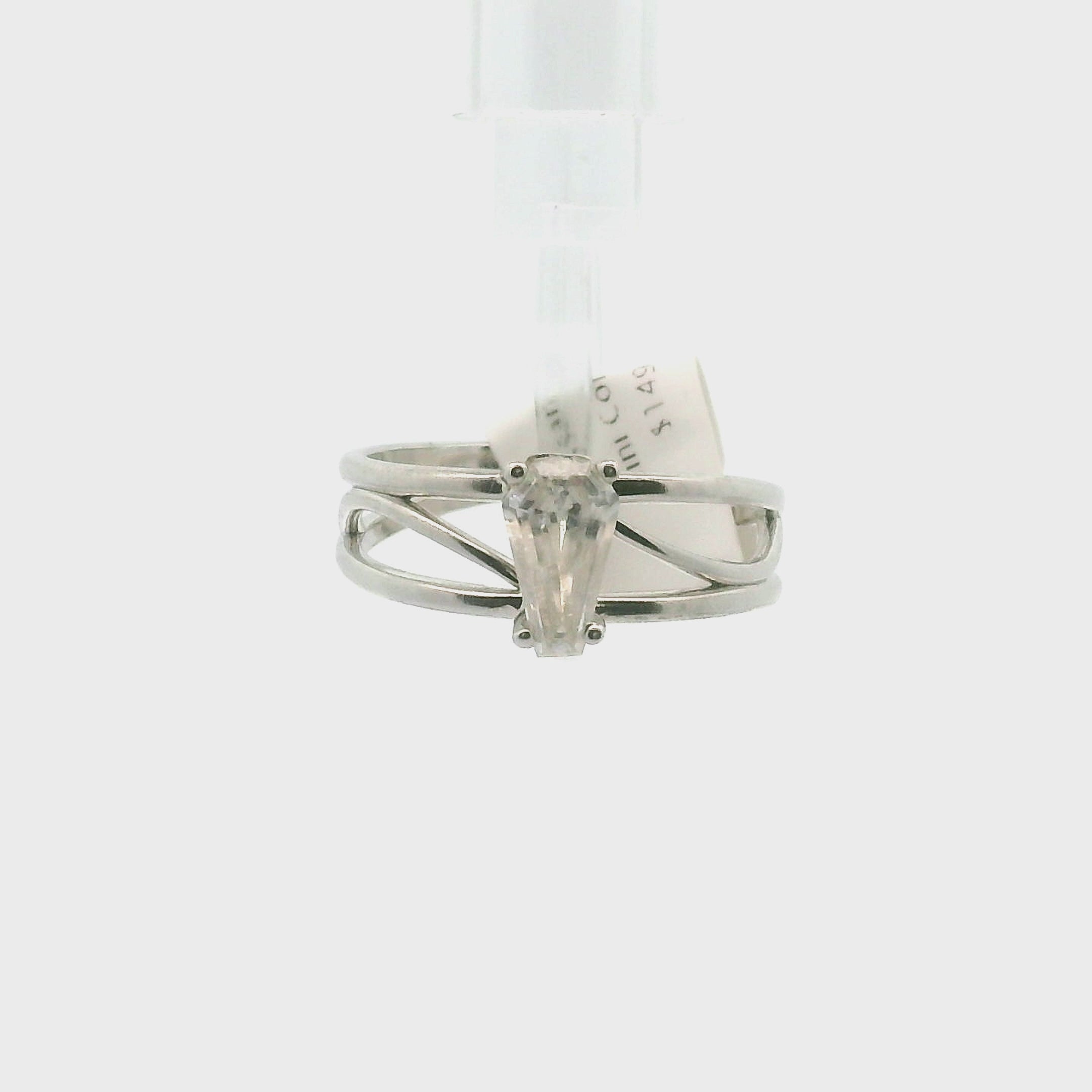 Mini Moissanite Coffin Midi Finger Cuff Adjustable Ring .925 Silver for Enlightenment, Inner Peace & Spiritual Transformation