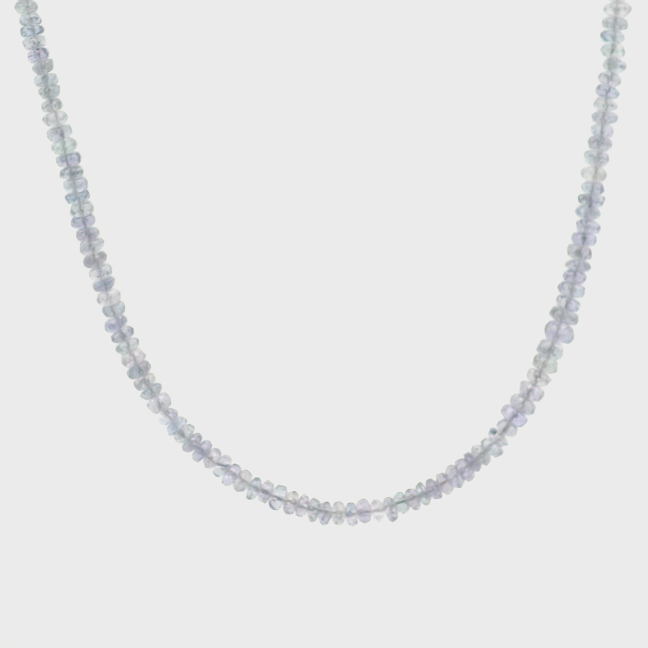 Tanzanite Faceted Rondelle Necklace 925 Silver for Meditation and Elevating your Conscious