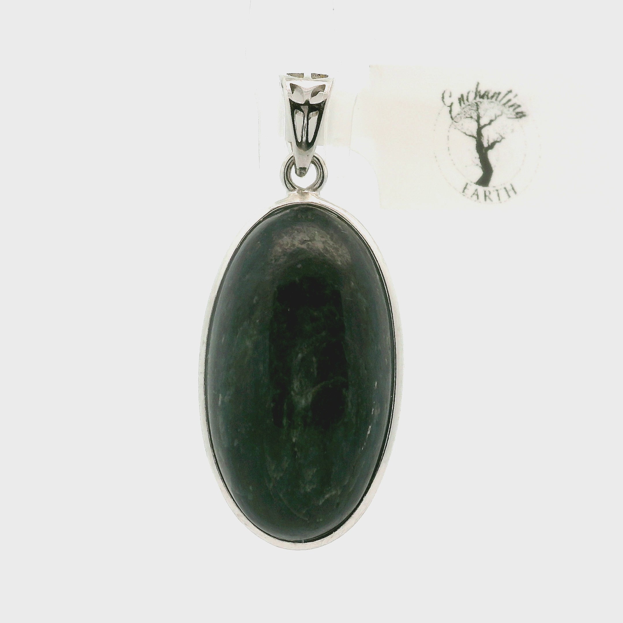 Actinolite Pendant .925 Silver for Higher Levels of Awareness, Peaceful Communication and Clarity