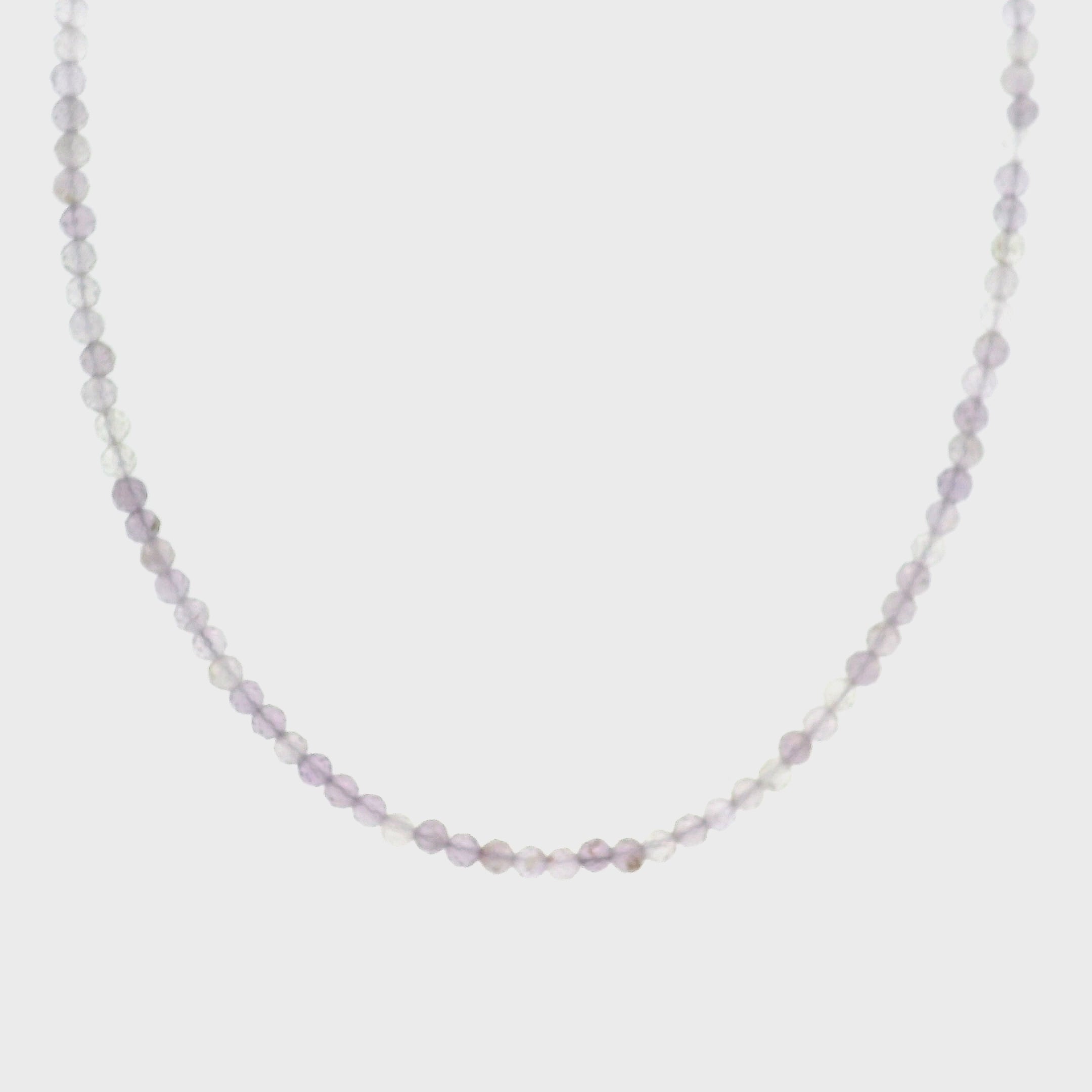 Garden Lodolite Micro Faceted Choker/Layering Necklace 925 Silver for Focus and Manifest Desires
