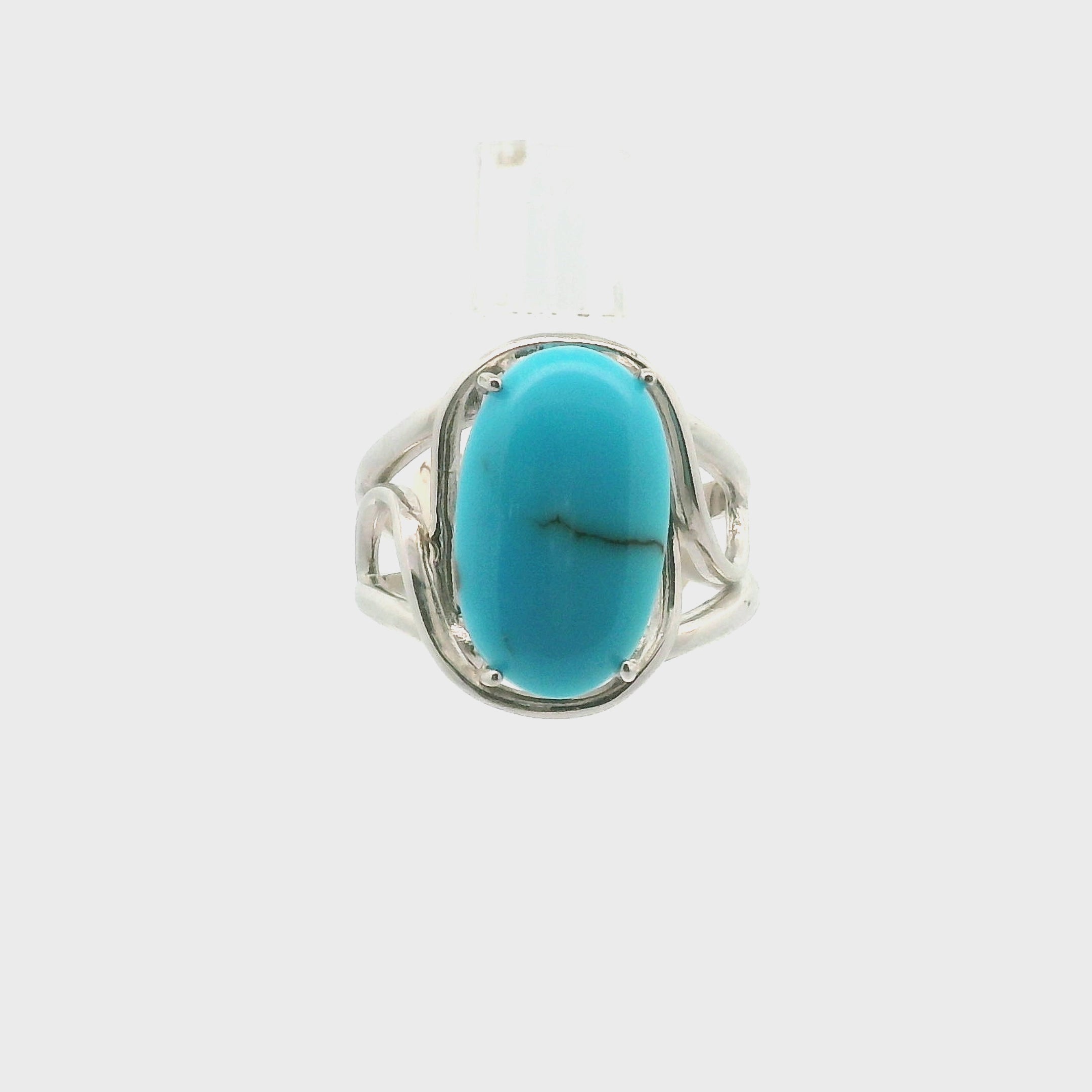 Egyptian Turquoise Adjustable Cuff Ring for Good Luck, Prosperity and Protection