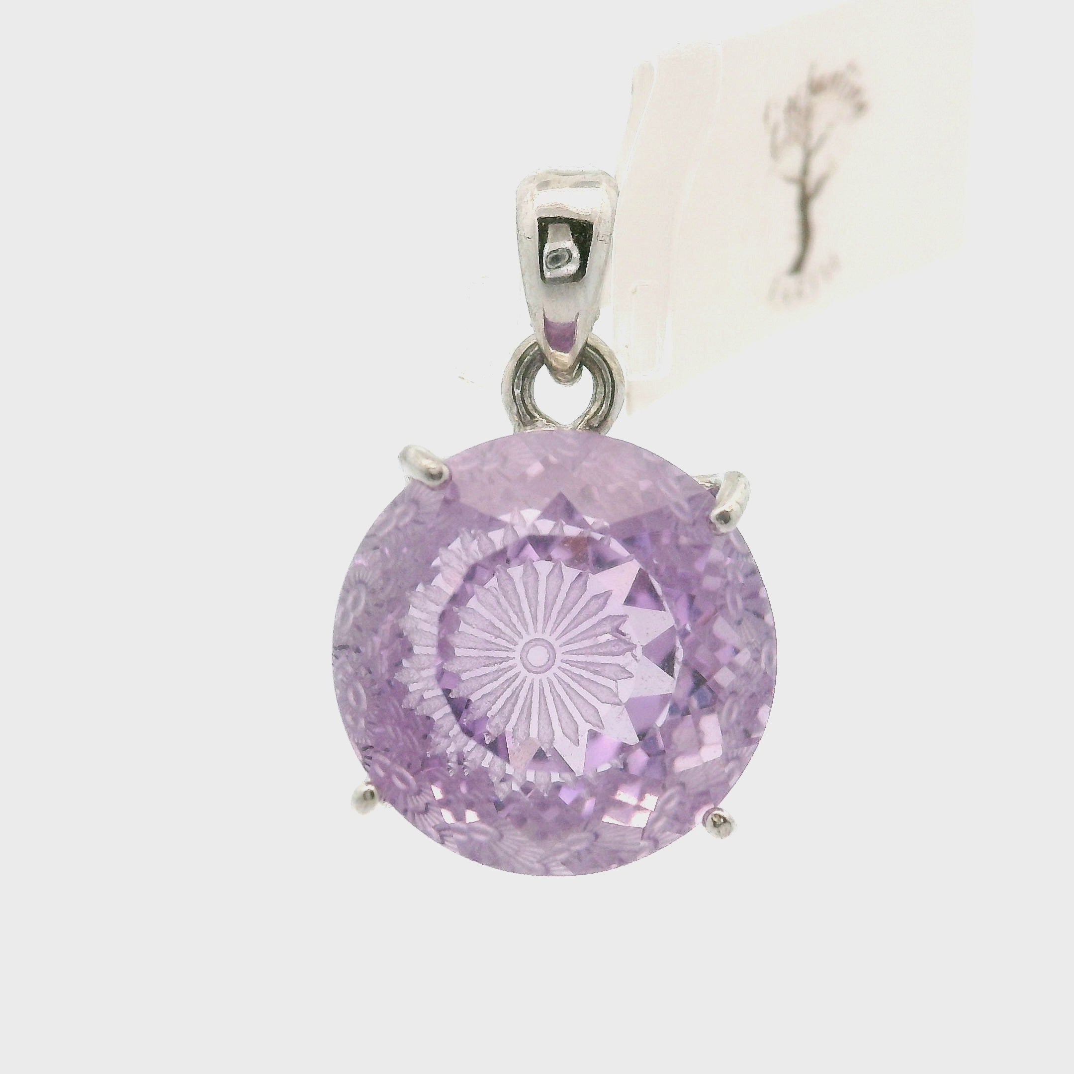 Amethyst Fantasy Cut Pendant .925 Silver for Enhancing your Intuitive Gifts