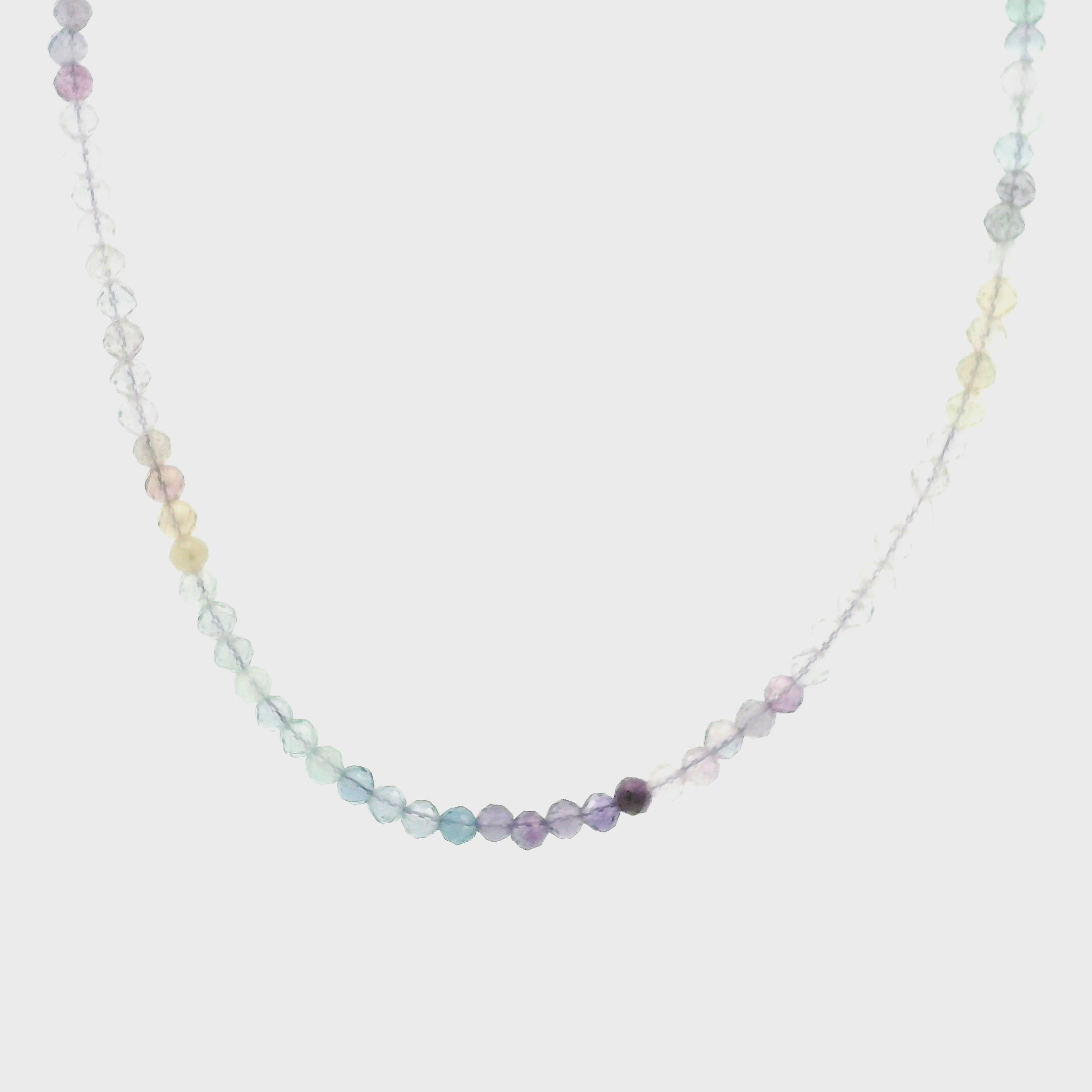 Rainbow Fluorite Necklace for Clearing Energy Fields