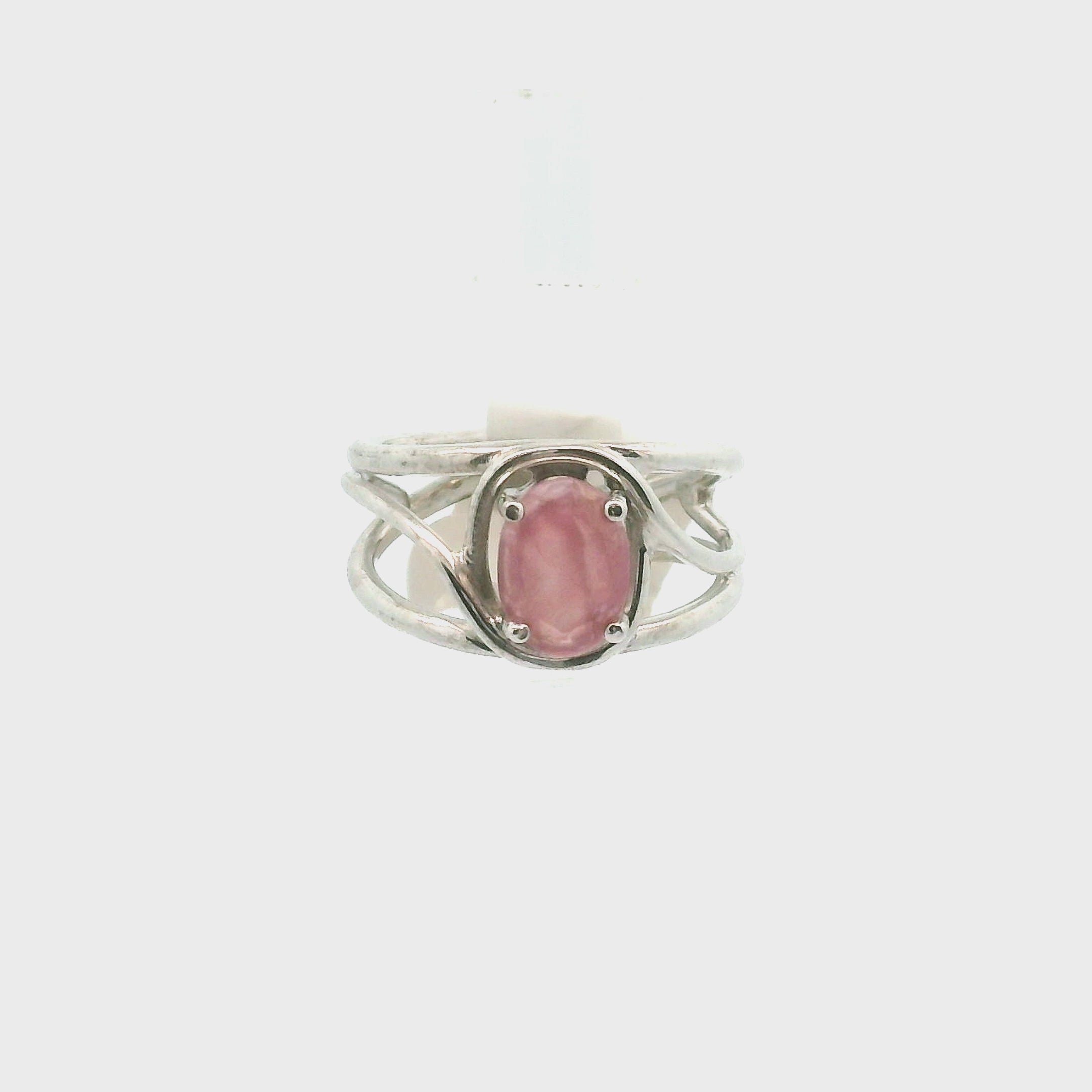 Faceted Cobalto Calcite Cuff Ring .925 Silver for Compassion, Emotional Healing, Harmony and Forgiveness