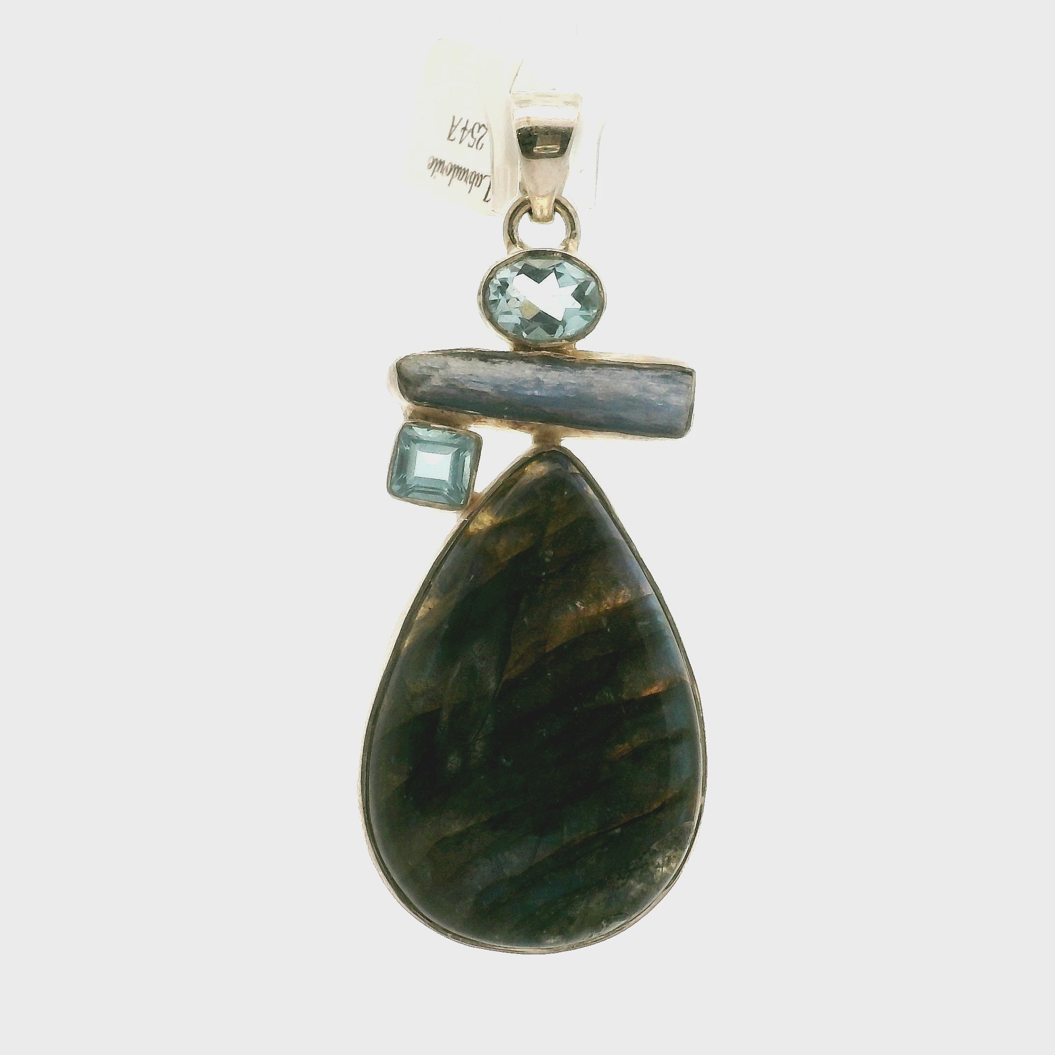 Labradorite Multi-Stone Pendant .925 Silver for Protection and Transforming your Life