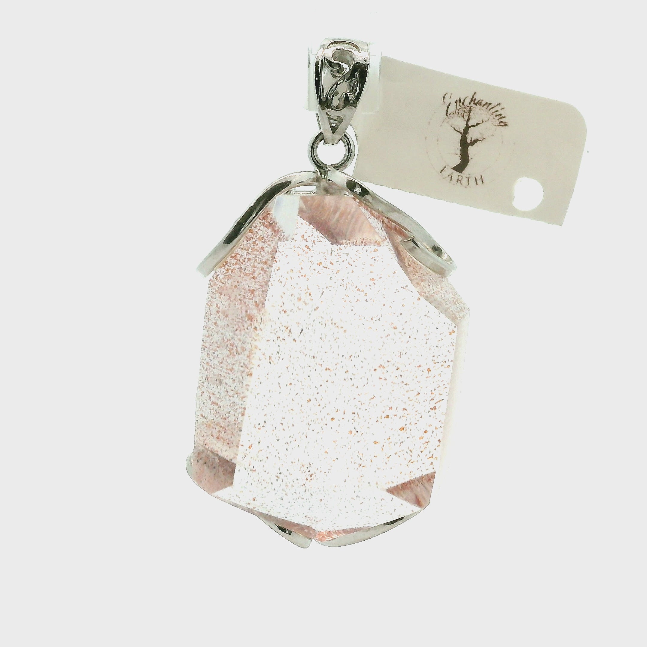 Lepidocrocite in Quartz Pendant .925 Silver for Harmonizing Relationships and Emotional Healing