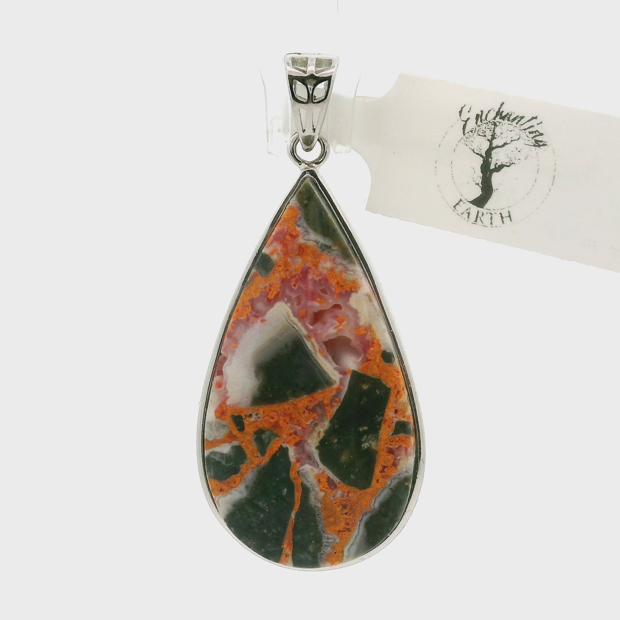 Magma Chalcedony Pendants .925 Silver for Promoting Creativity
