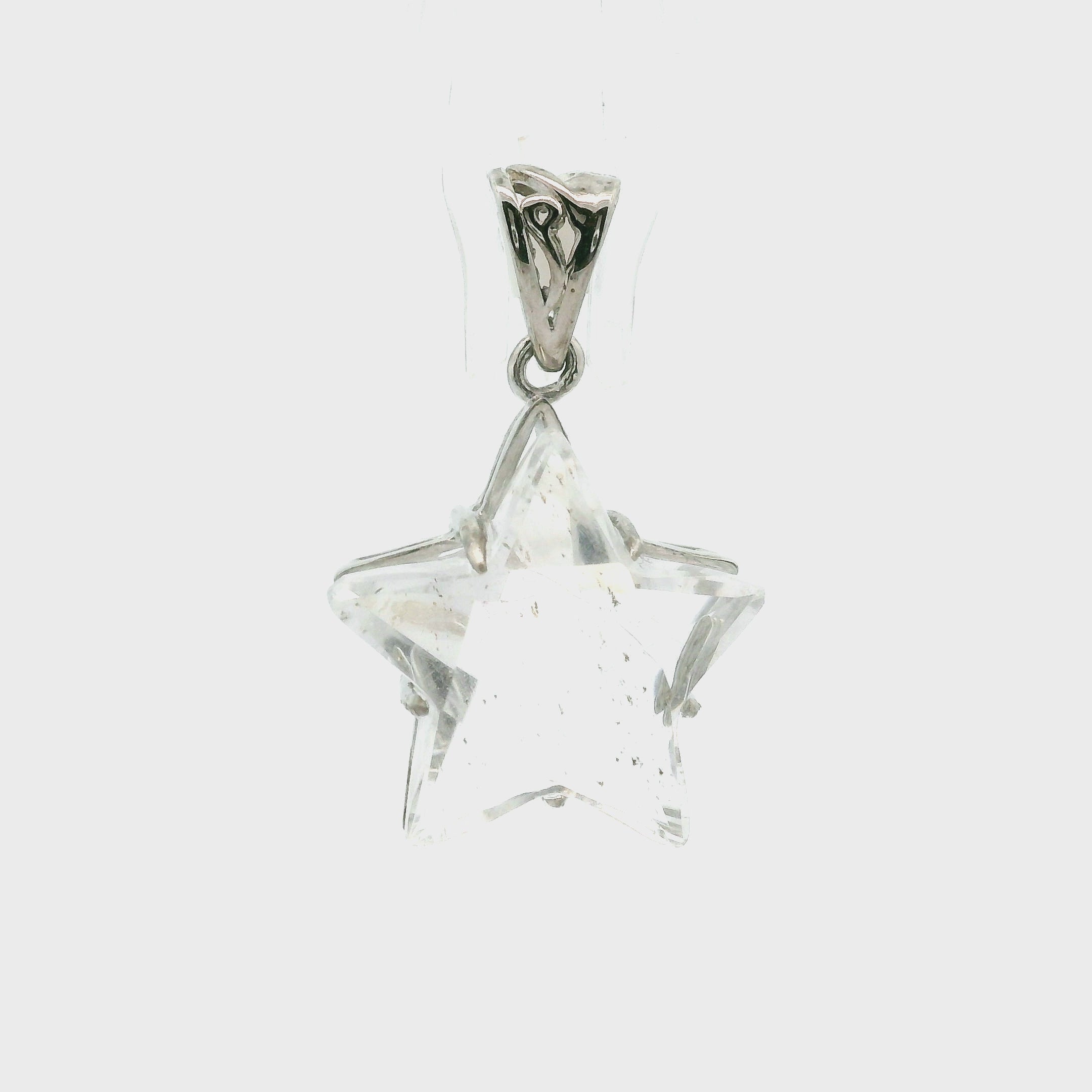 Clear Quartz Star Pendant .925 Silver for Healing, Intention Setting and Manifesting your Desires
