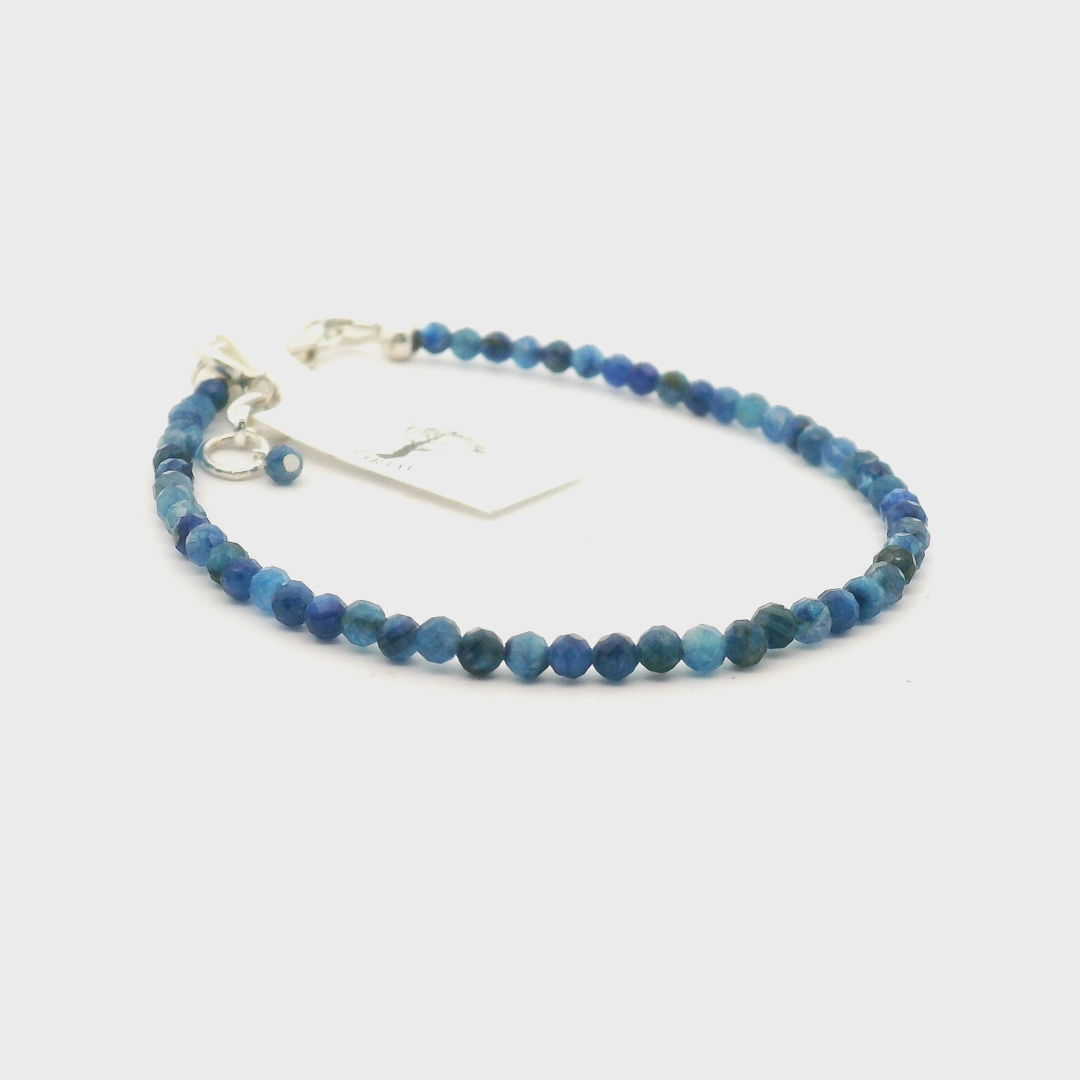 Kyanite Micro Faceted Bracelet 925 Silver for Divination and Wisdom