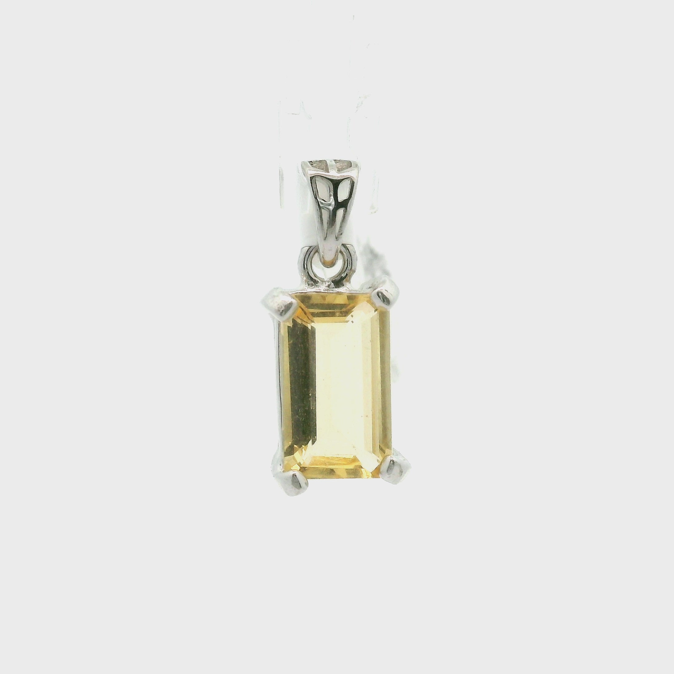 Yellow Zircon Pendant .925 Silver for Vitality and Expansion