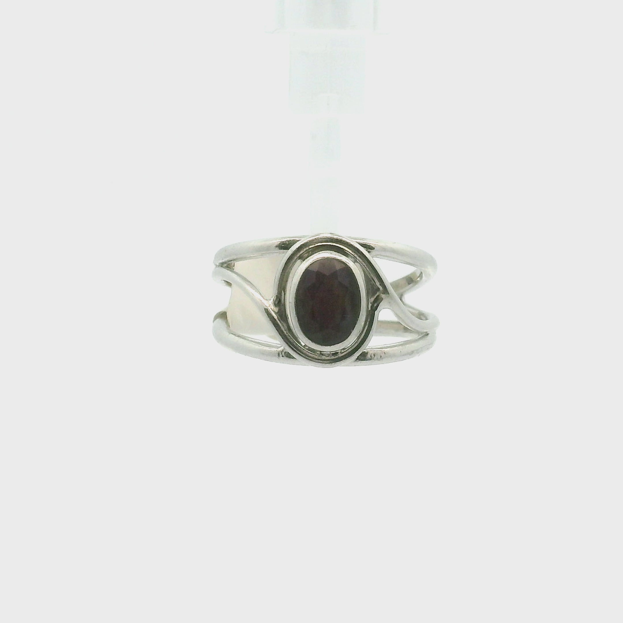 Charoite Faceted Midi Cuff Ring .925 Silver for Enhancing your Intuitive Gifts and Spiritual Transformation