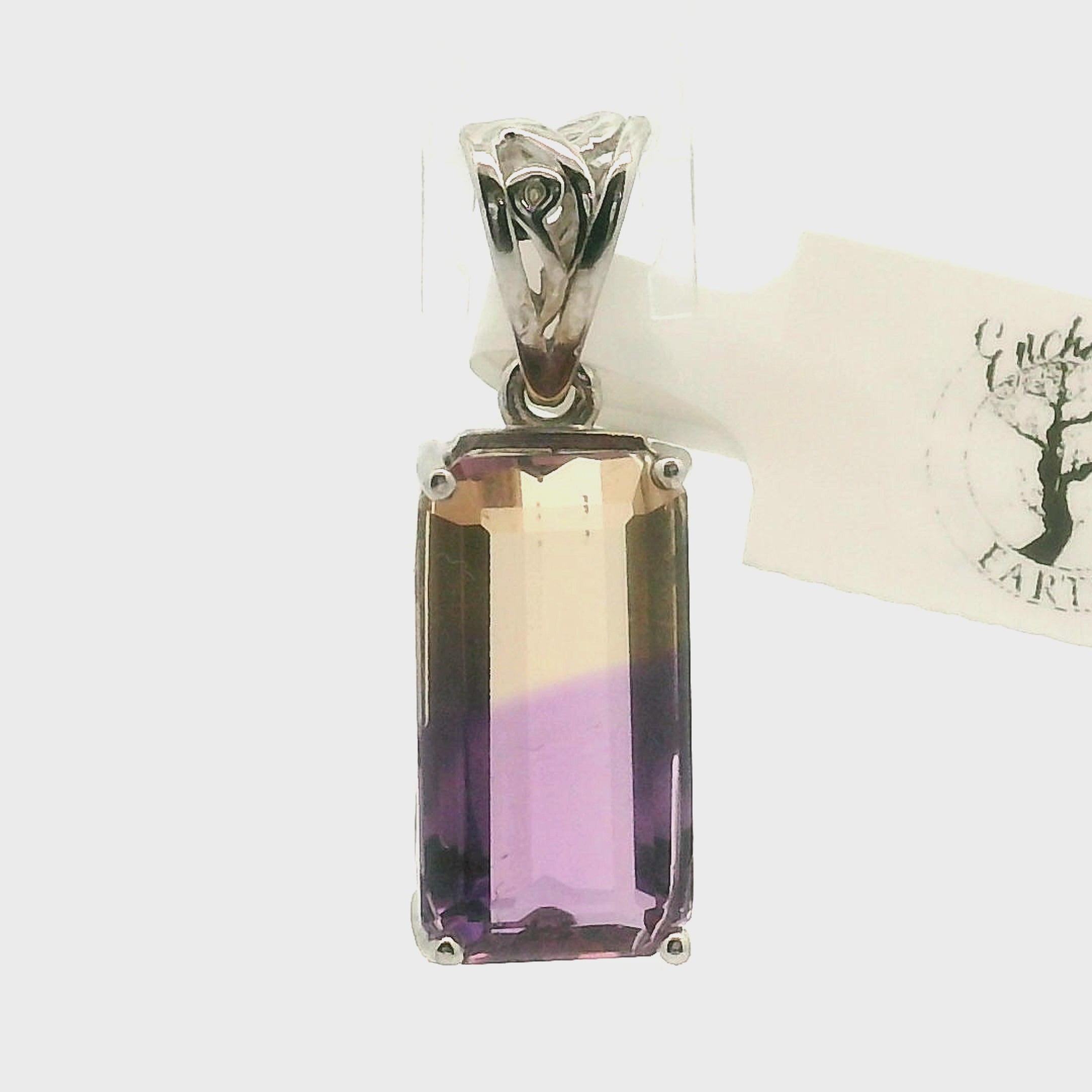 Ametrine Pendant .925 Silver for Empowerment & Harmony