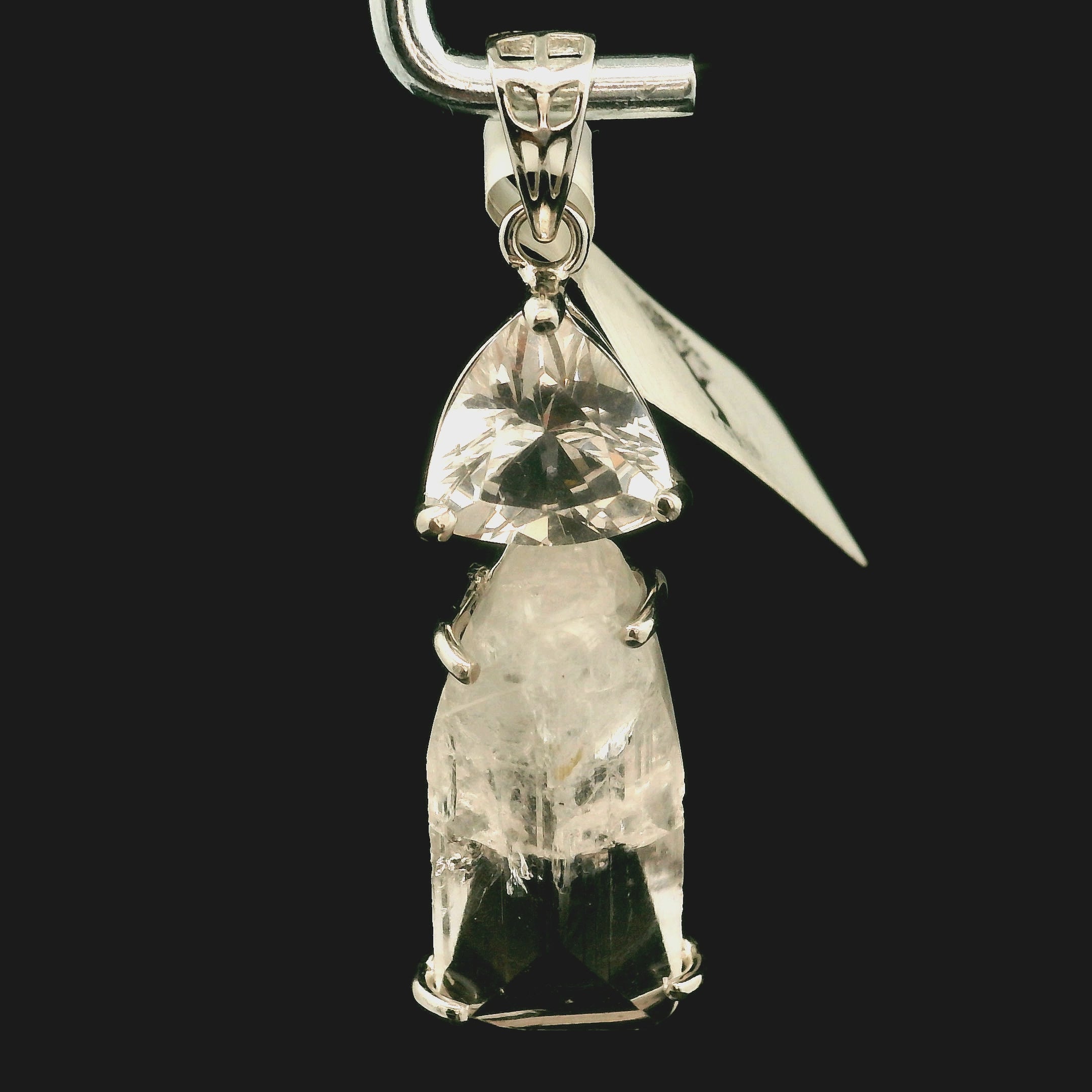 Danburite Pendant .925 Silver for Connection with Higher Realms, Peace and Self Acceptance