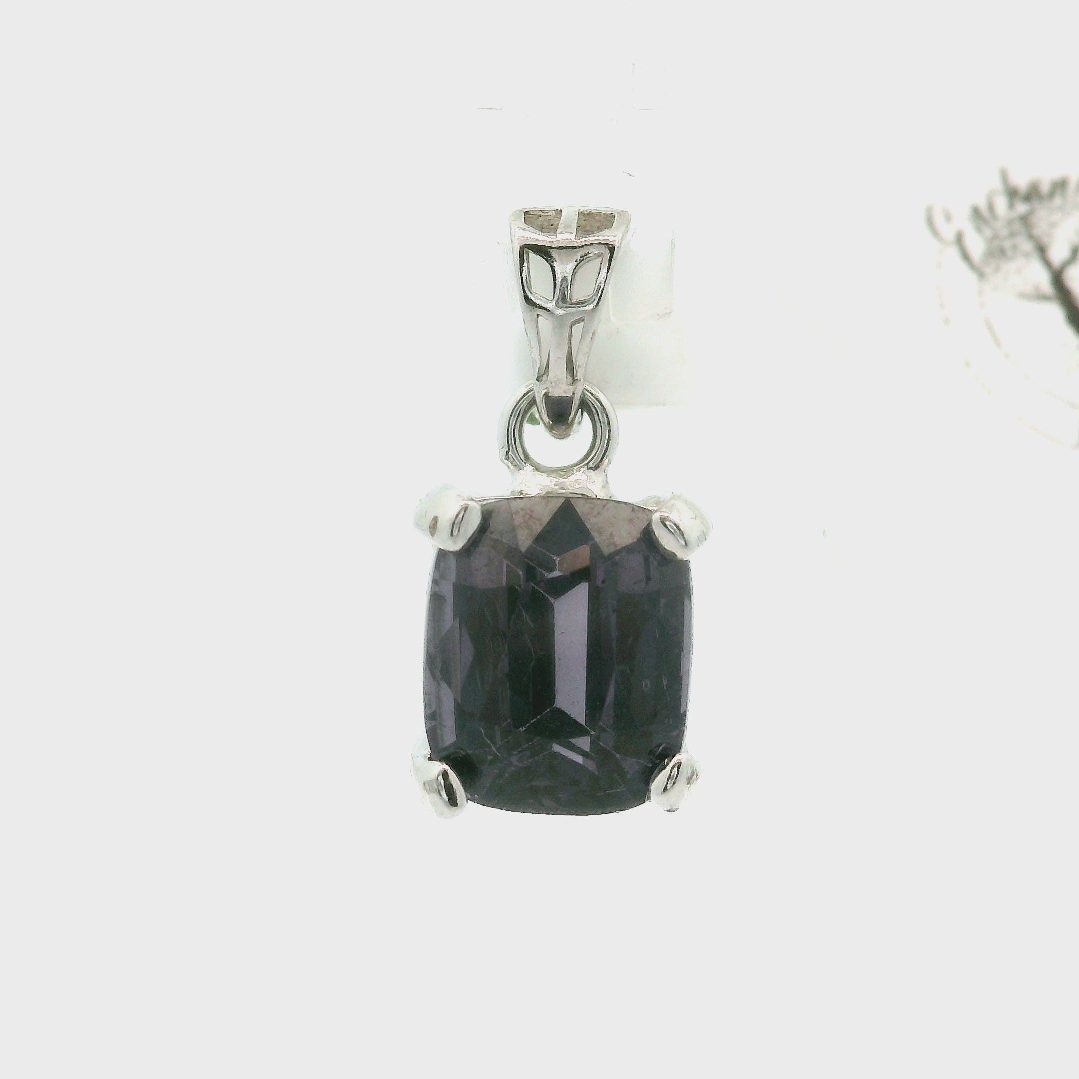 Smoky Purple Spinel Pendant .925 Silver for Emotional Healing, Love, Loyalty & Motivation