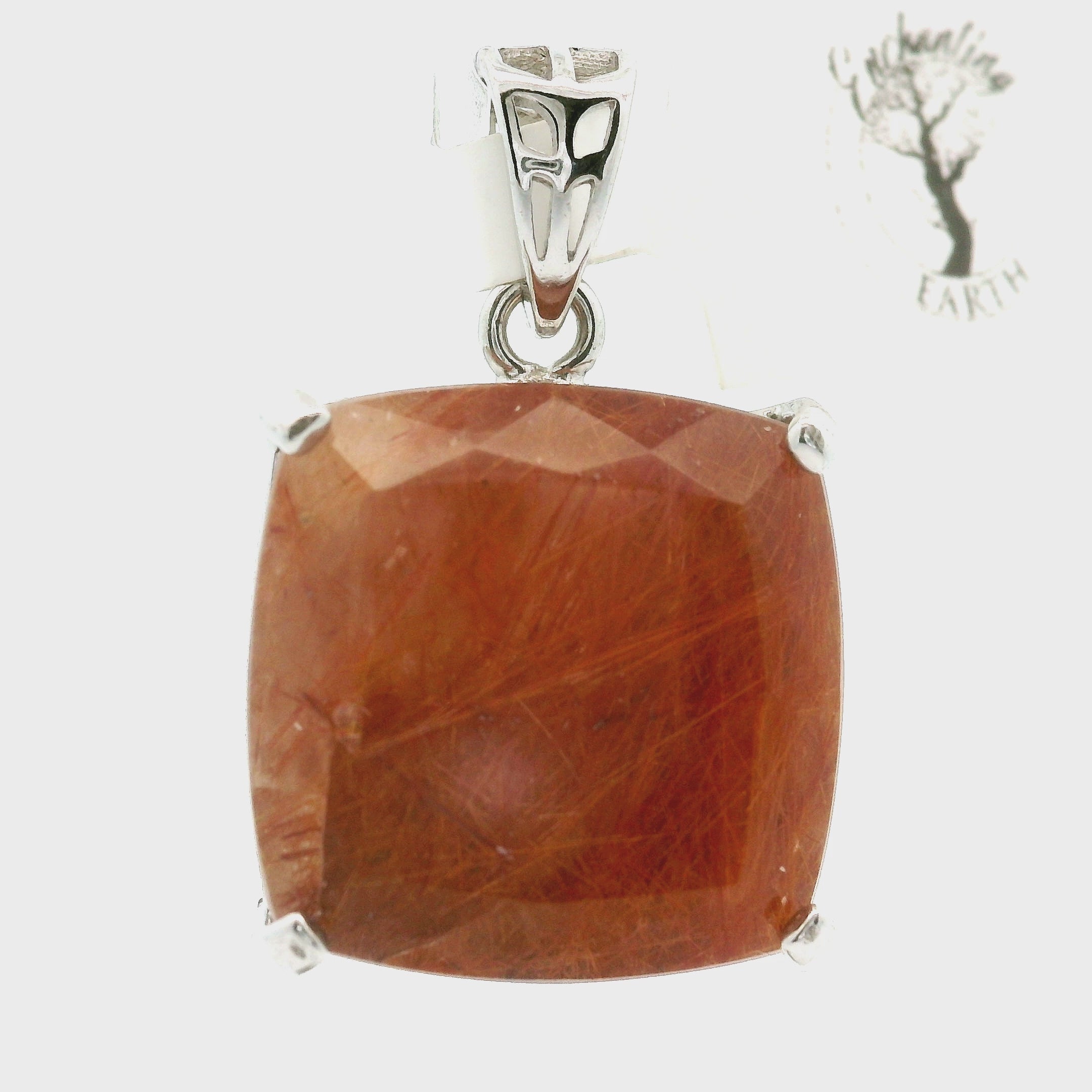 Copper Rutile Pendant .925 Silver for Accelerating Intentions and Manifesting