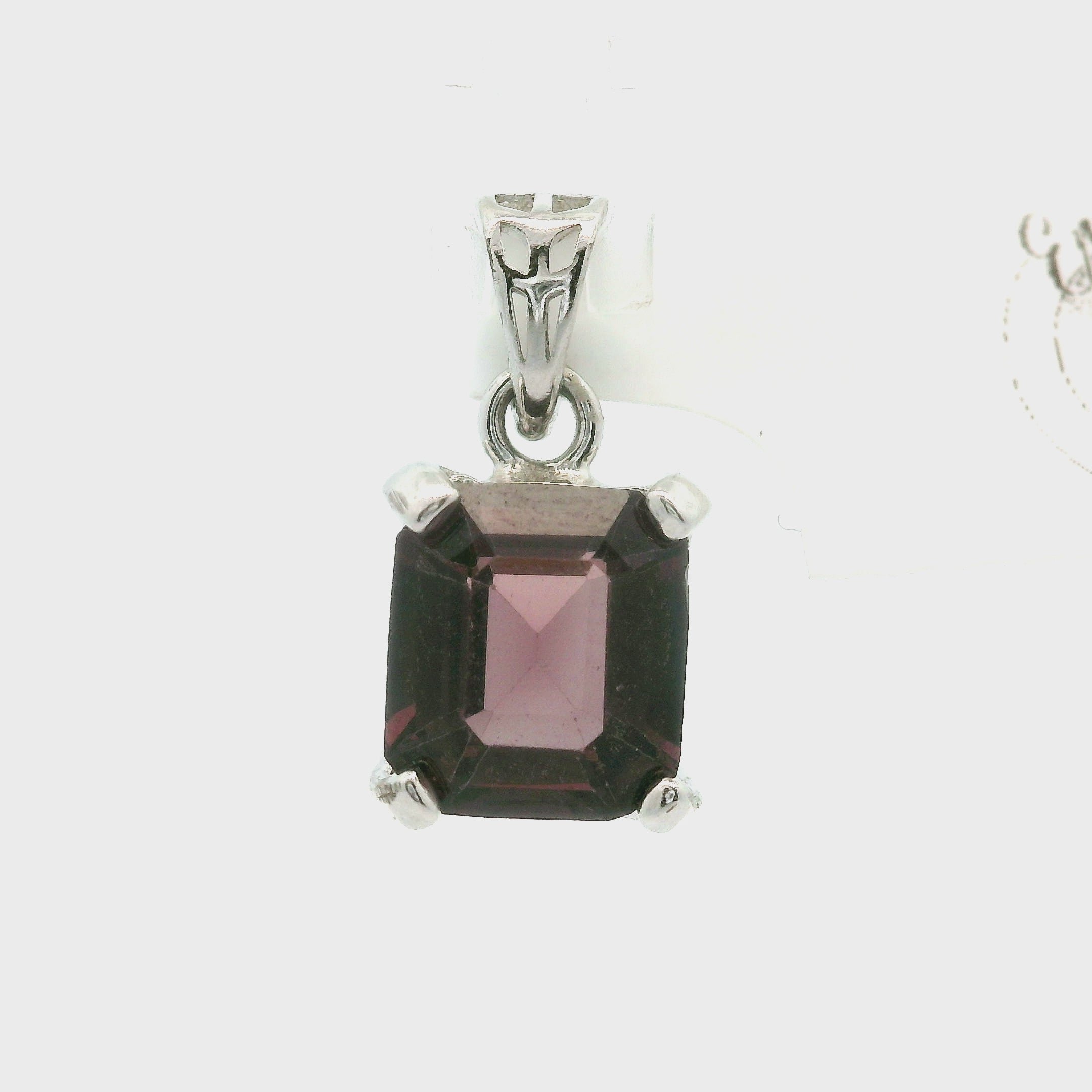 Burgundy Spinel Pendant .925 Silver for Power, Intensity and Individuality