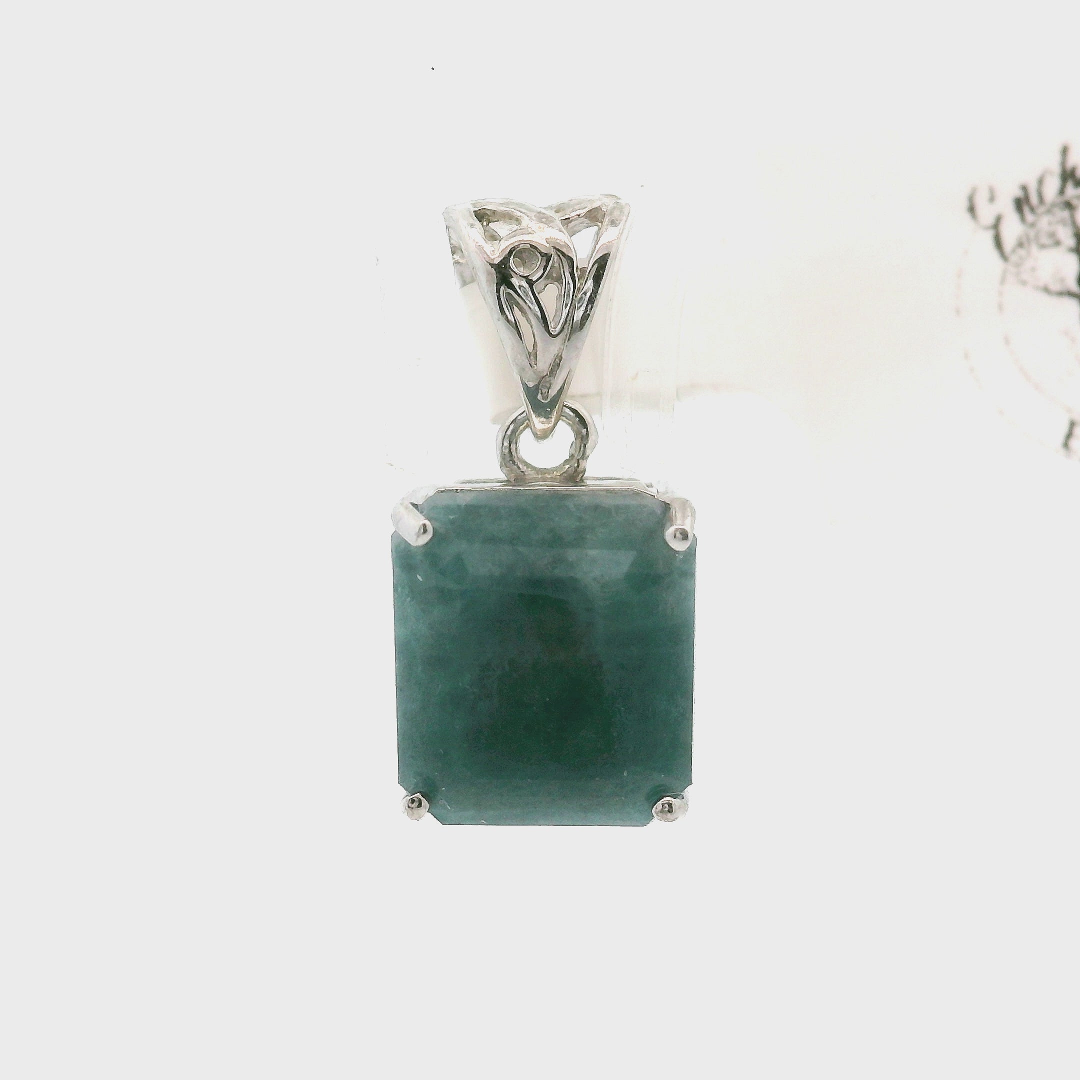 Madagascar Sapphirine Pendant .925 Silver For Knowledge and Self-Cultivation
