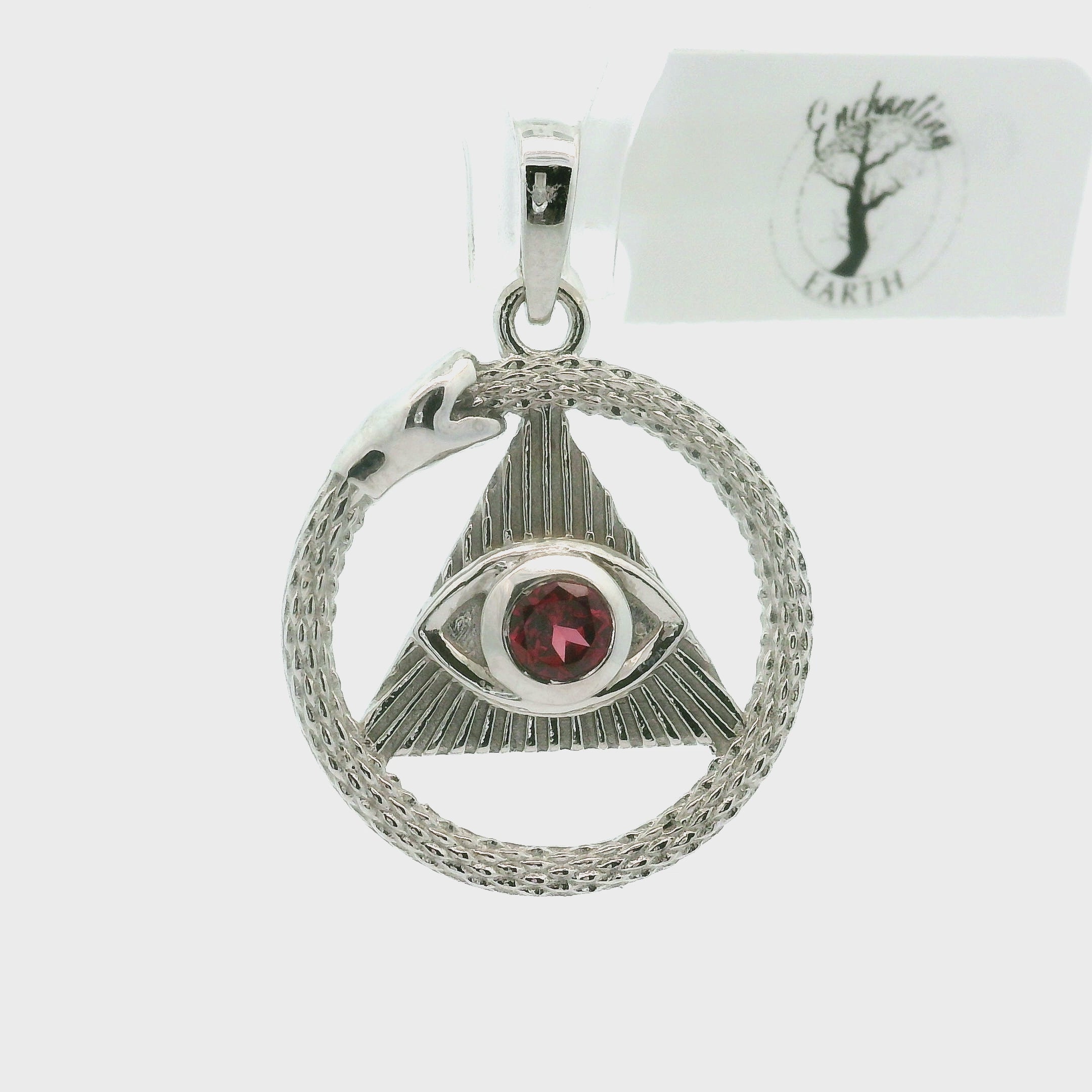 All-Seeing Eye and Ourboros Pendants .925 Silver for Balancing and Alignment