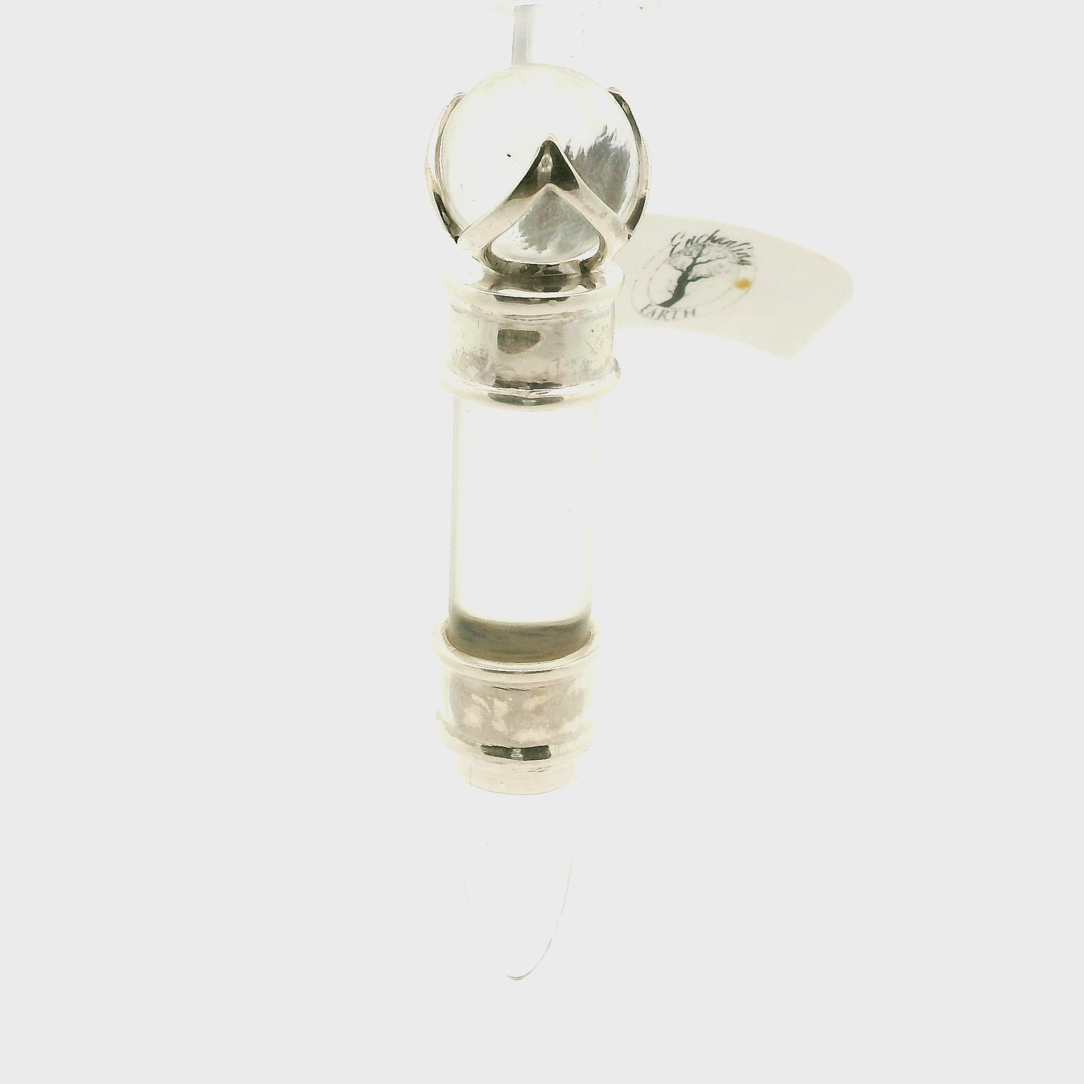 Himalayan Clear Quartz Wandlet .925 Silver for Amplifying Intentions and Manifestion