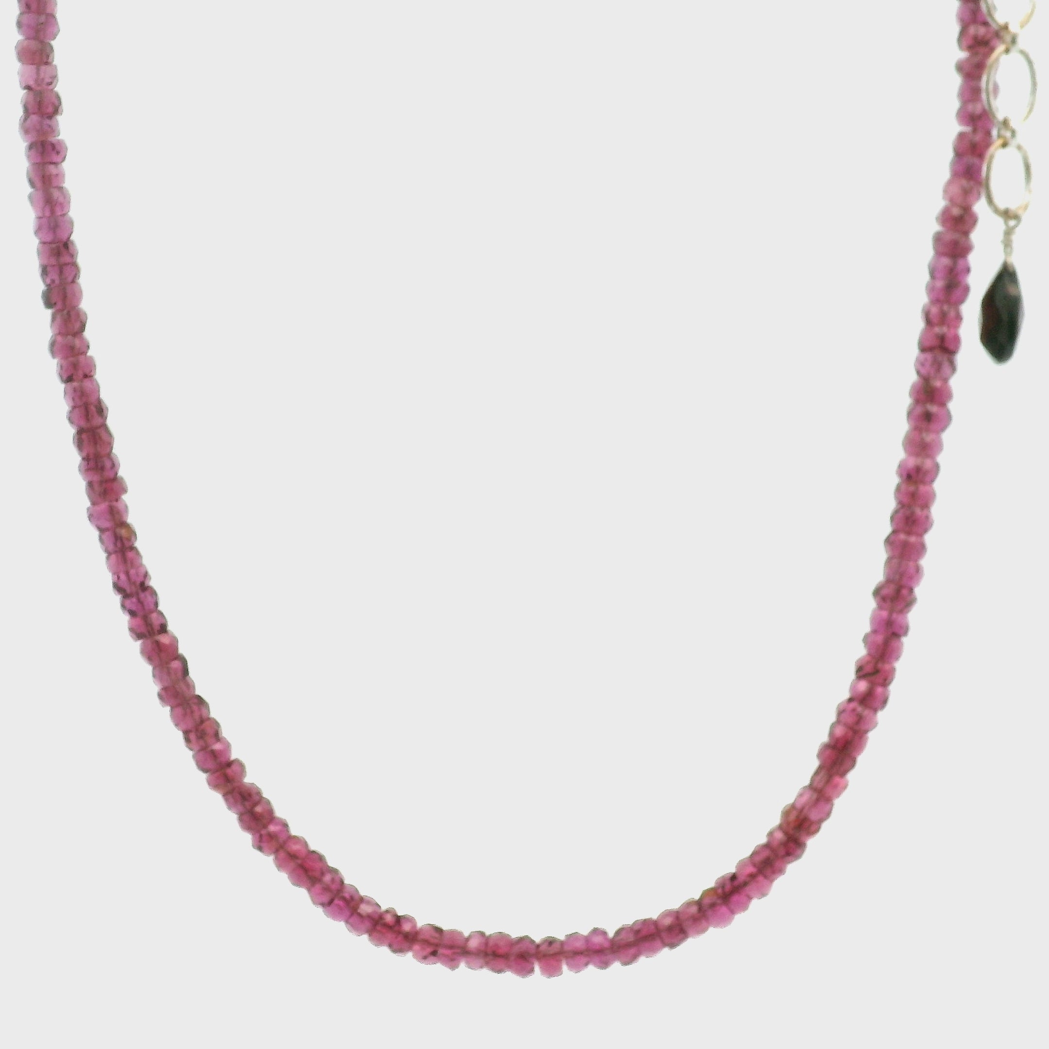 Rhodolite Purple Garnet Faceted Necklace for Grounding, Health and Strength