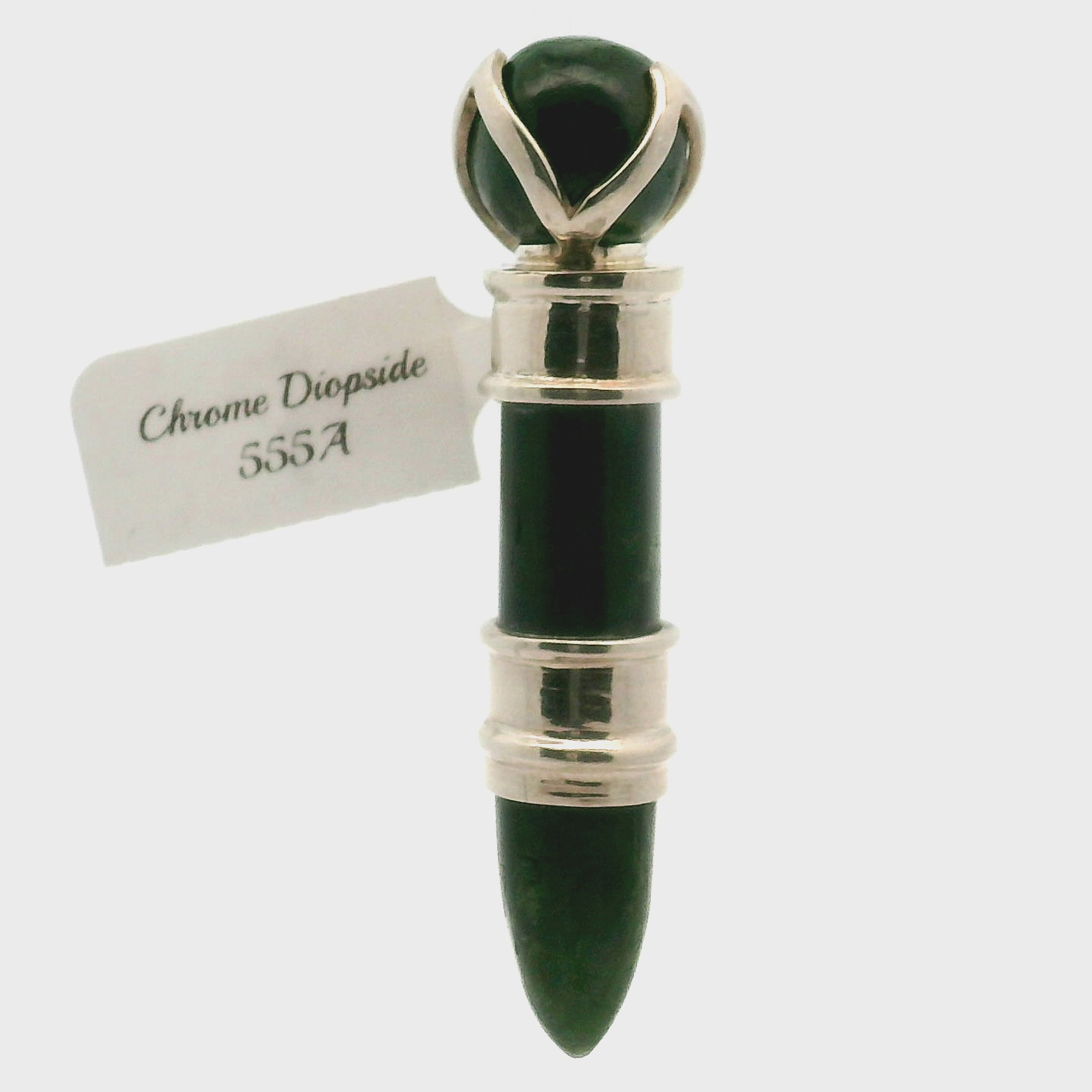 Chrome Diopside Wandlet .925 Silver for Healing and Intention Setting