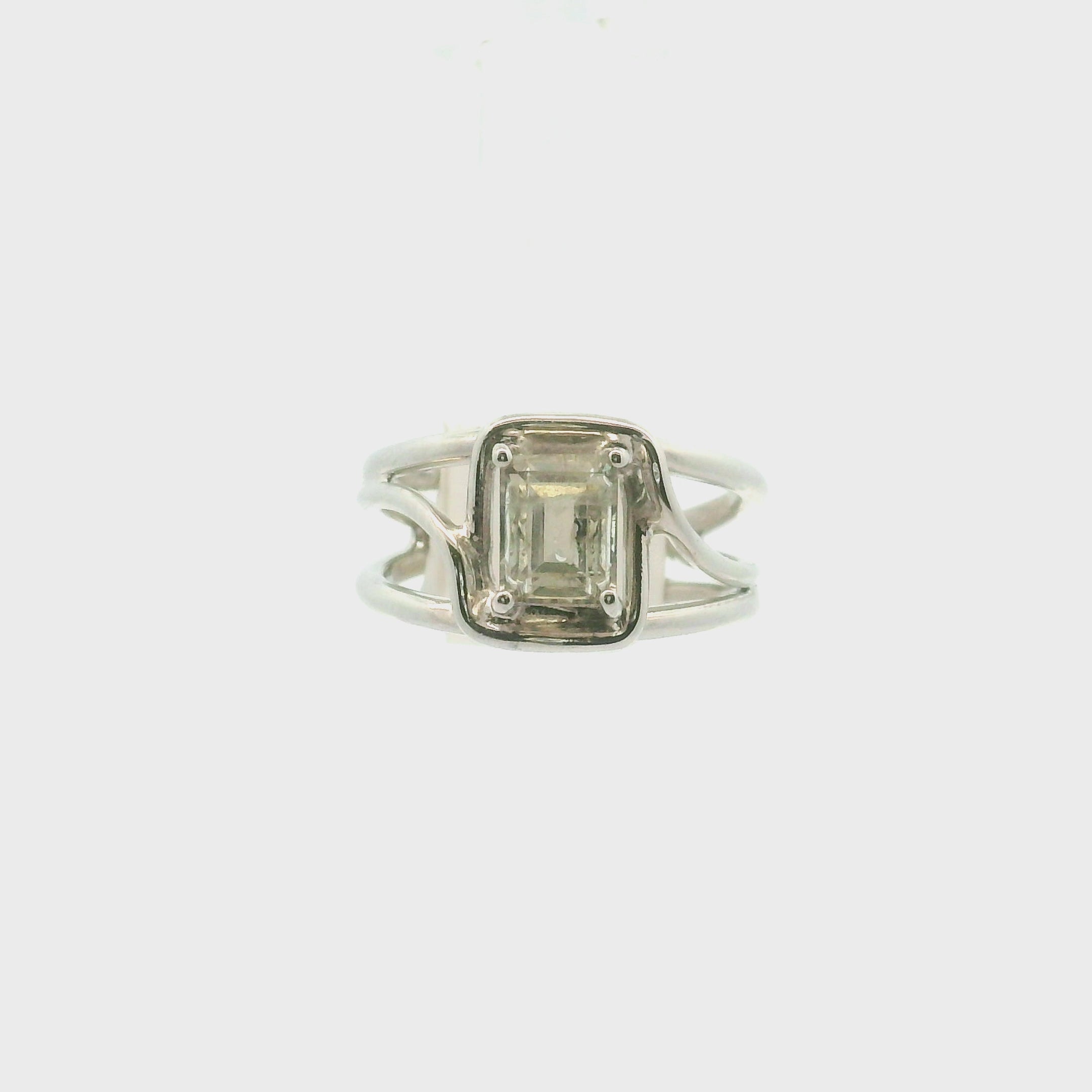 Rutilated Zoisite Cuff Ring .925 Silver for Elevating your Consciousness