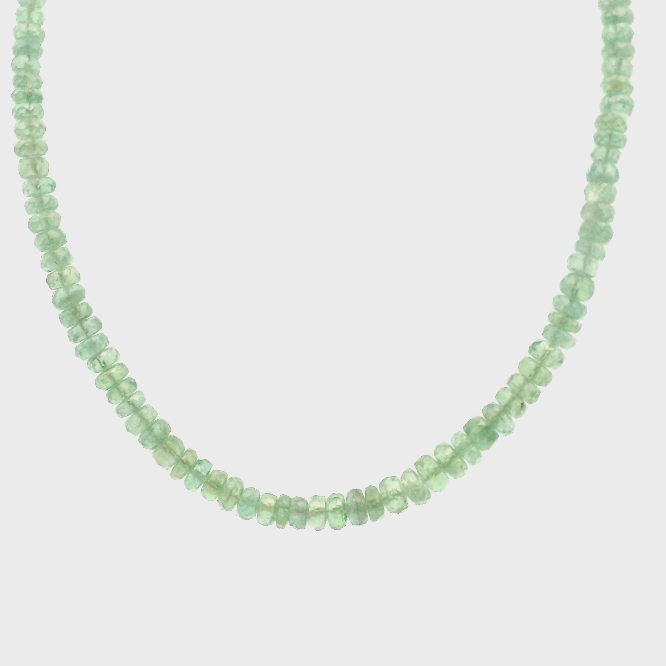 Kyanite Faceted Rondelle Necklace 925 Silver for Meditation and Energy Cleansing