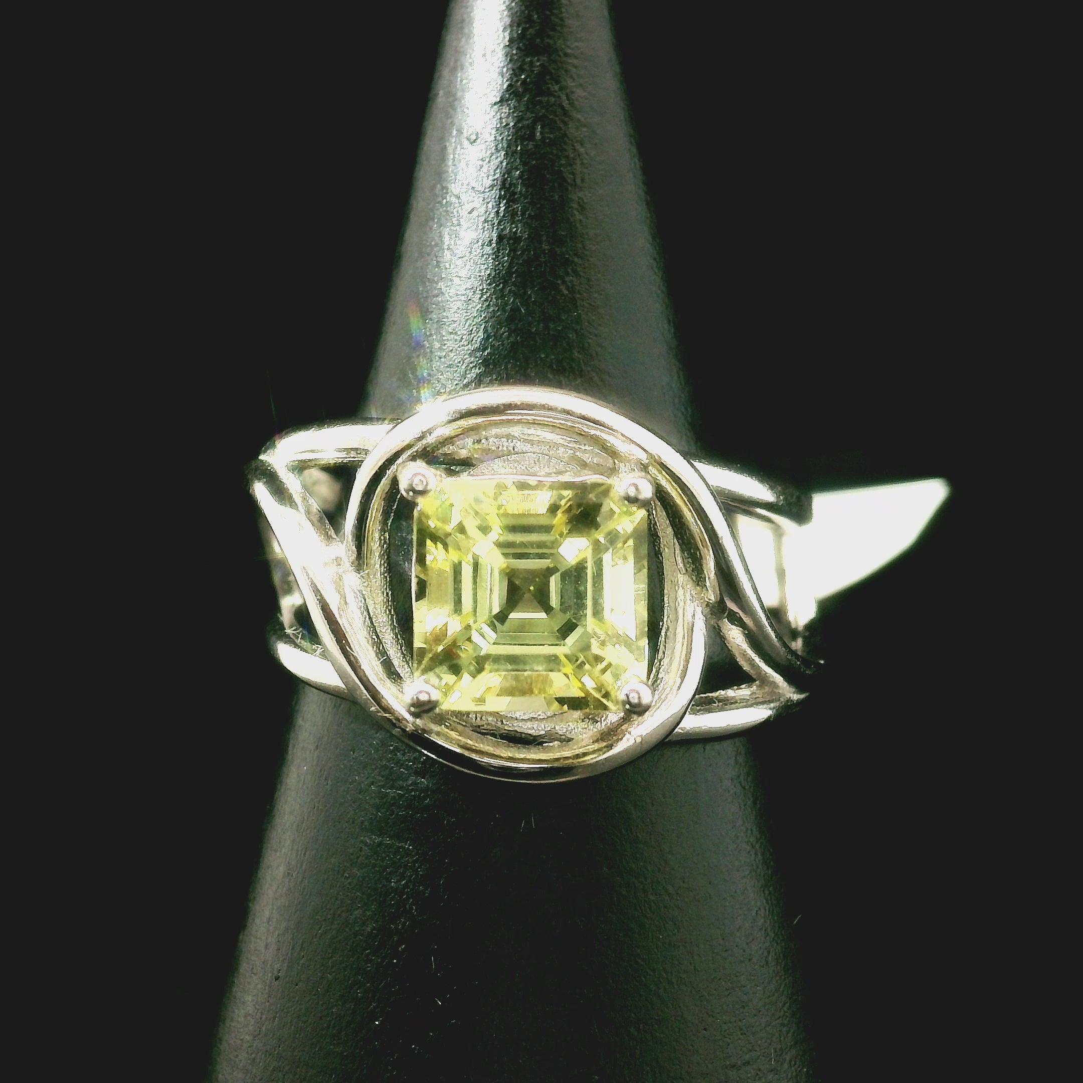 Golden Apatite Cuff Ring .925 Silver for Creation, Confidence and Manifestation