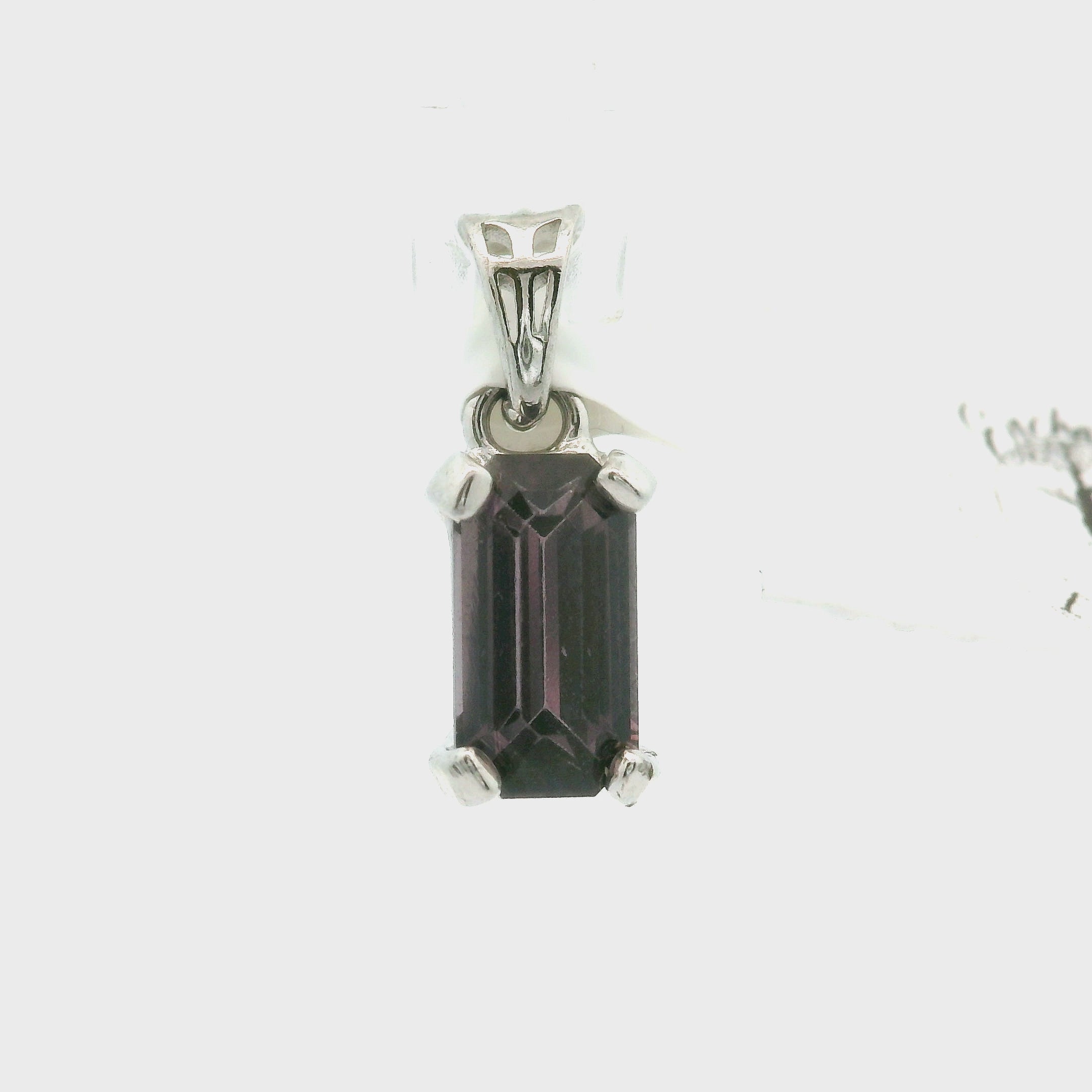 Purple Spinel Mini Pendant .925 Silver for Spirituality, Mystery, and Imagination