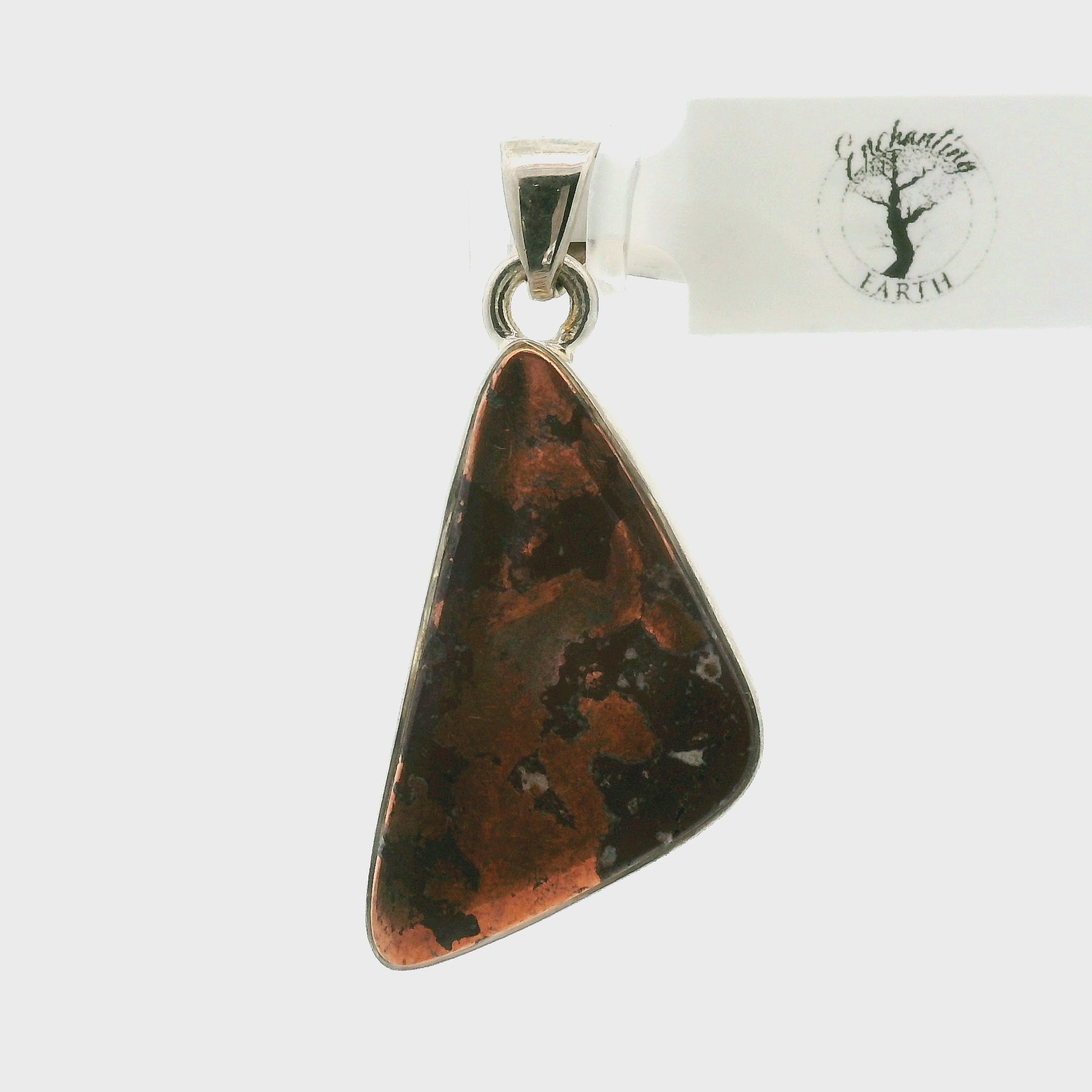 Copper in Quartz Pendant 925 Silver for Wisdom and Energetic Support