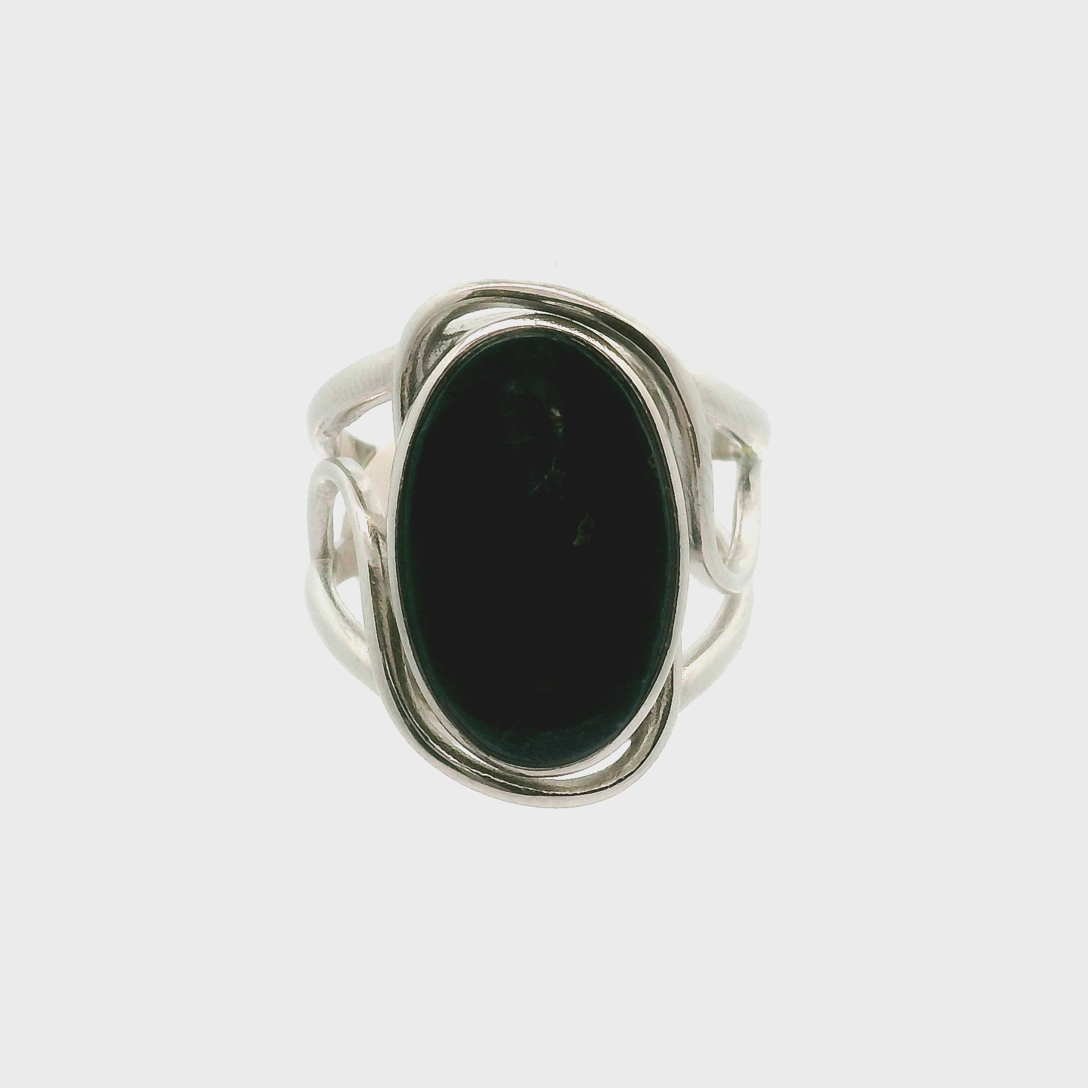 Covellite Cuff Ring .925 Silver for Access to Akashic Records