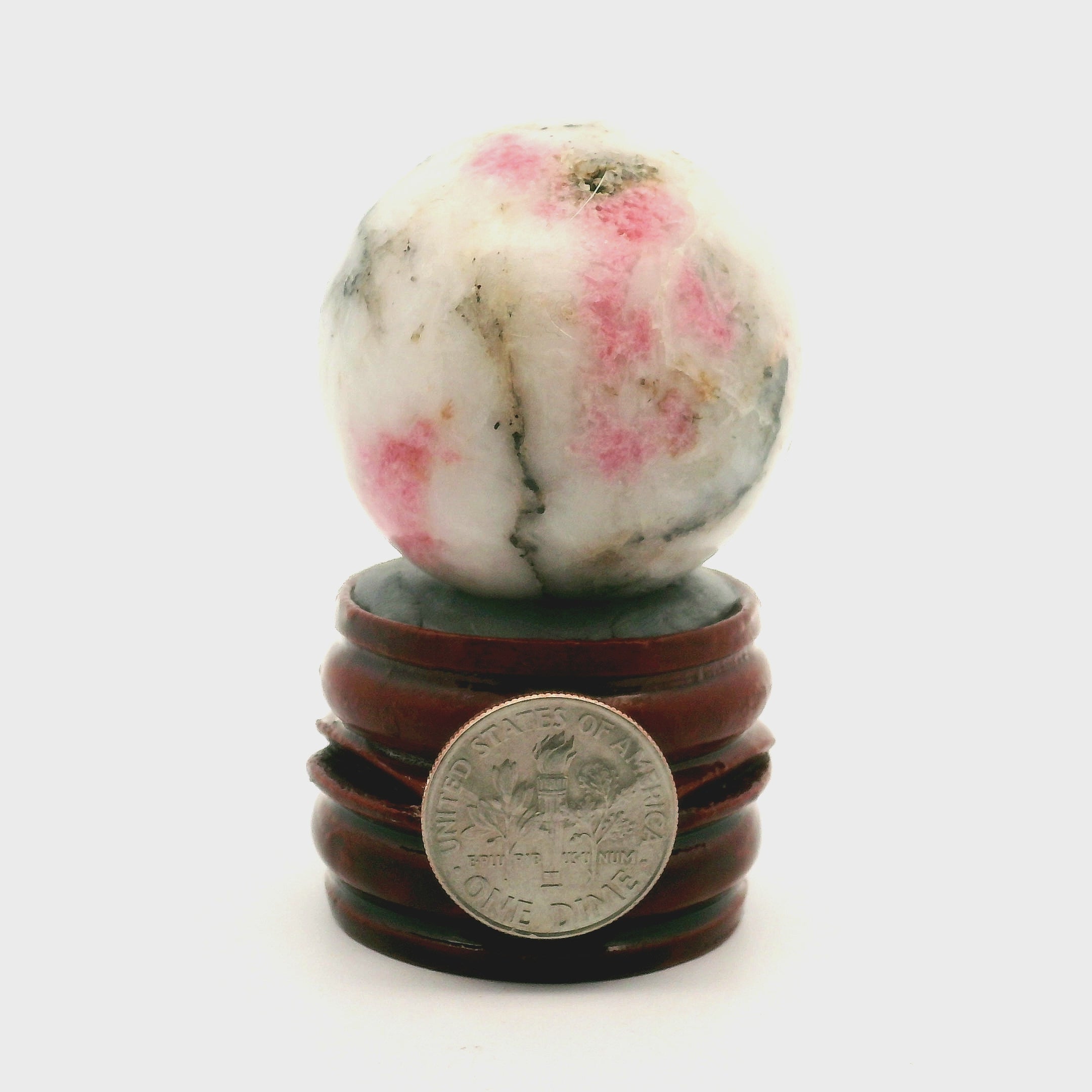 Tugtupite Sphere for Joy, Manifestation, Romance, Relationship Healing and Good Luck