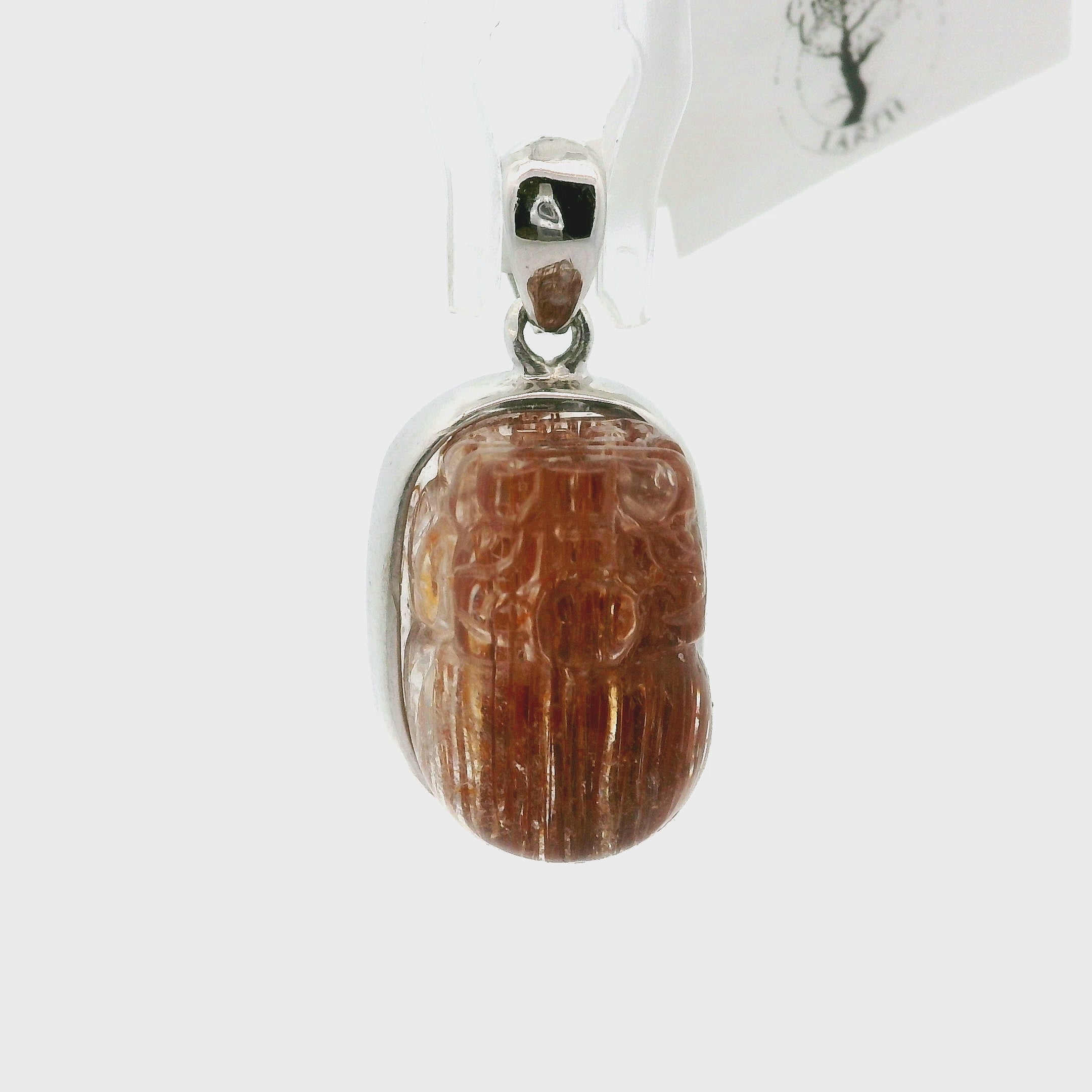 Copper Rutile Pixiu Pendant .925 Silver for Accelerating Intentions and Manifesting