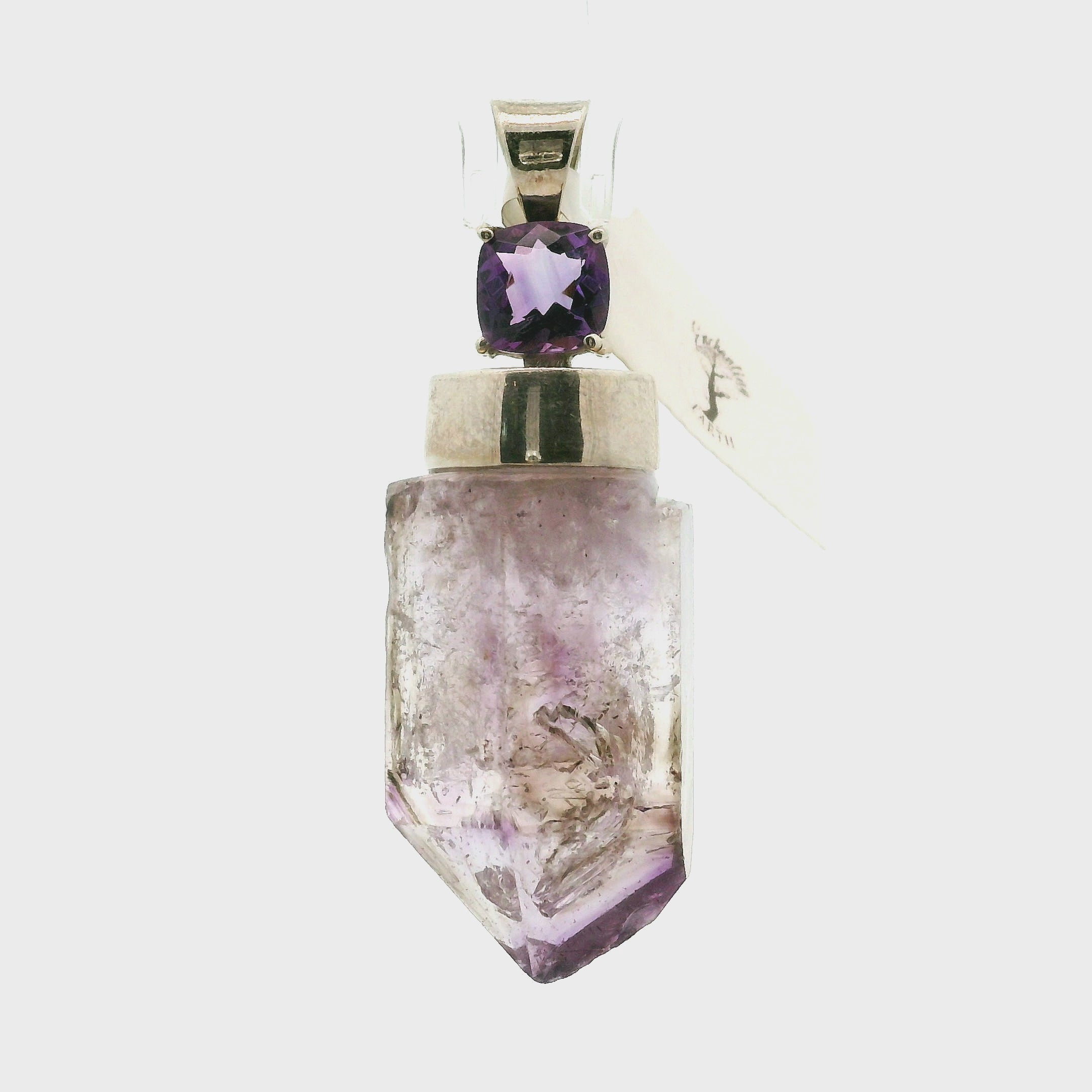 Amethyst Multi-Stone Pendant .925 Silver for Intuition and Protection