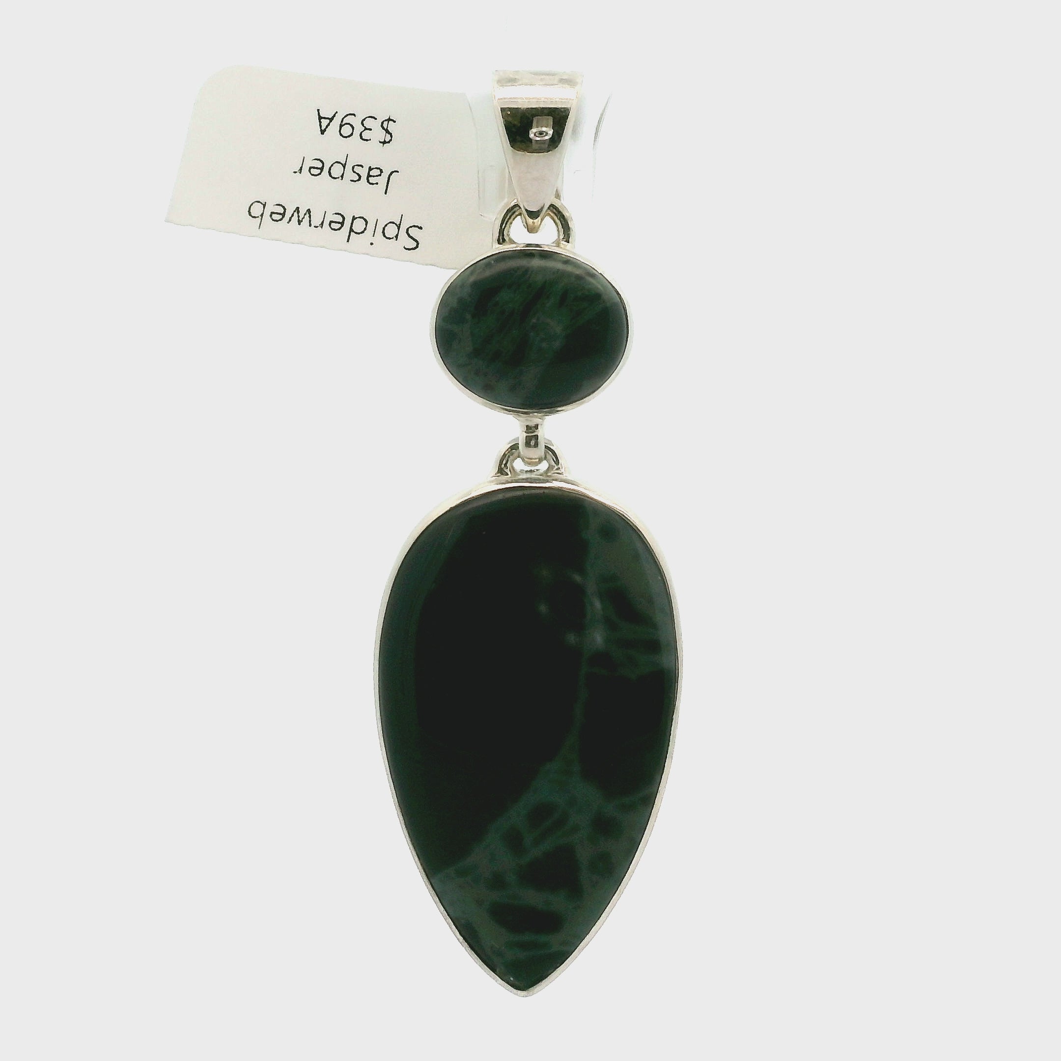 Spiderweb Jasper Multi-Stone Pendant .925 Silver  for Compassion, Healing and Protection