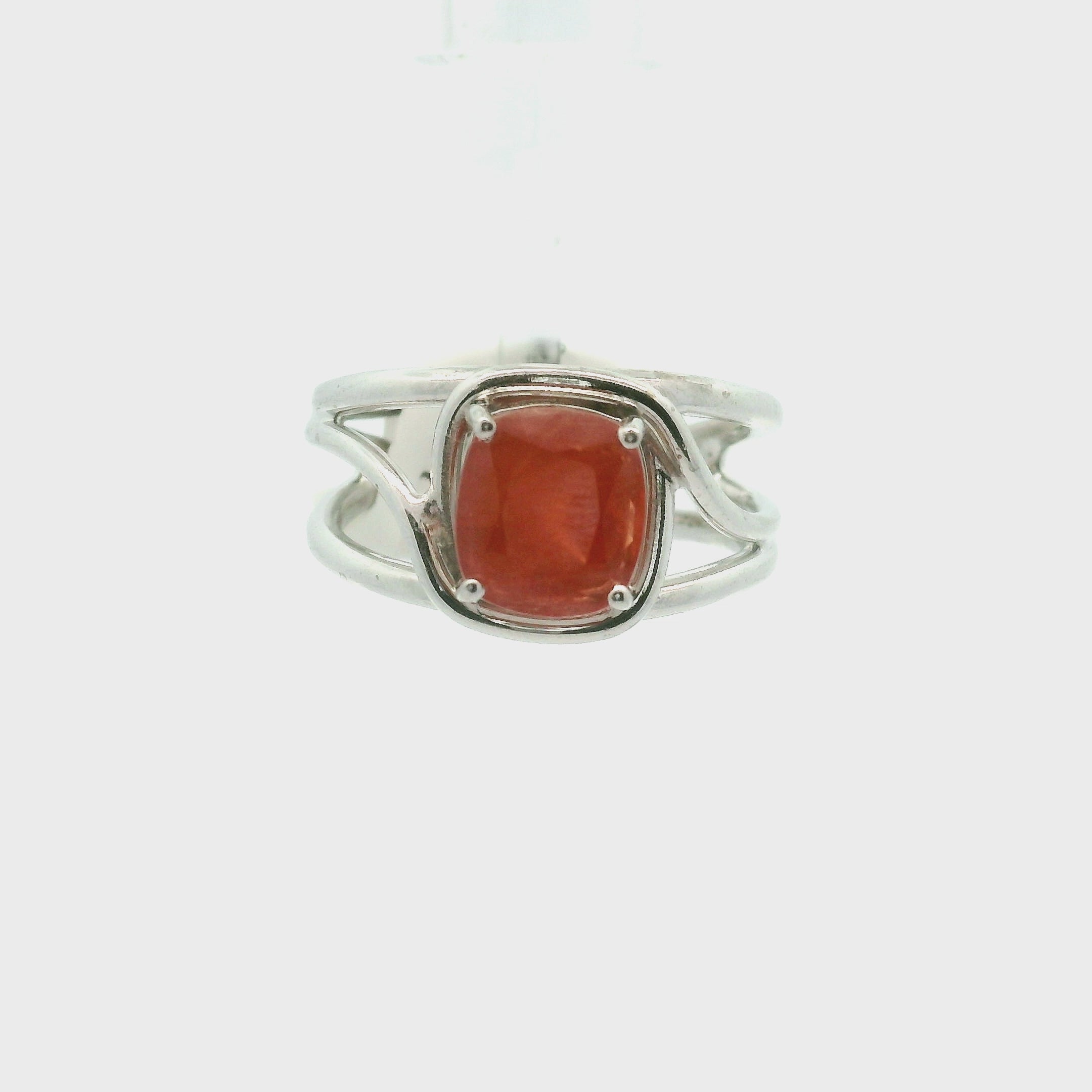 Triplite Cuff Ring 925 Silver for Joy, Love and Empowerment